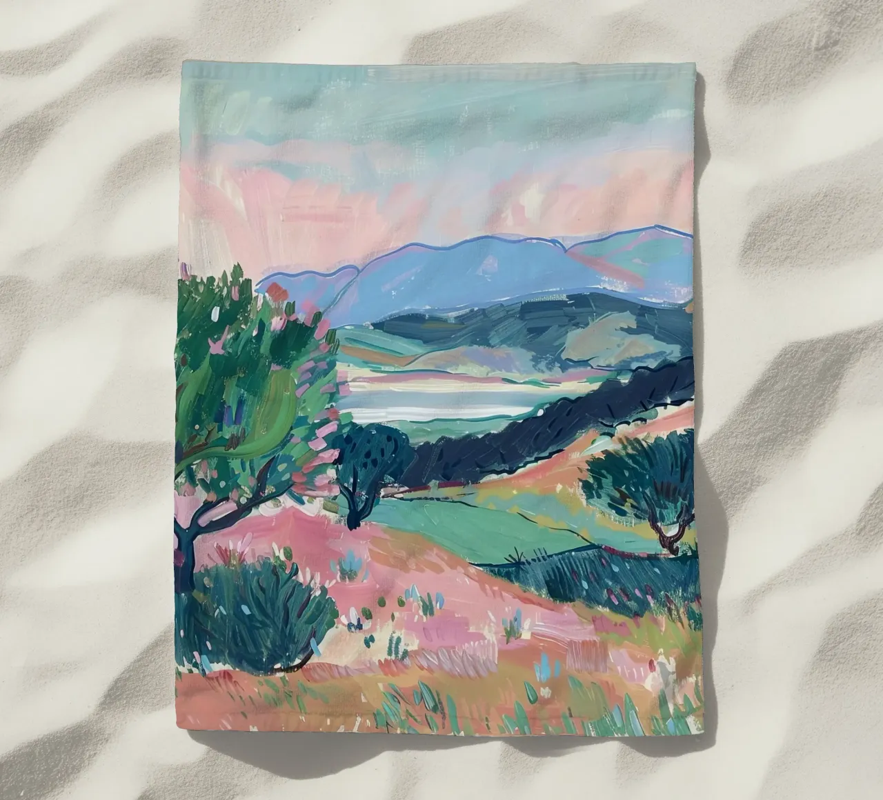 Orizzonti di libertà telo mare da Nikis Art Studio