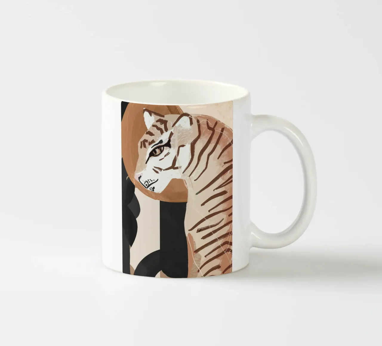 Tigre d'arte astratta tazza in ceramica da ThingDesign