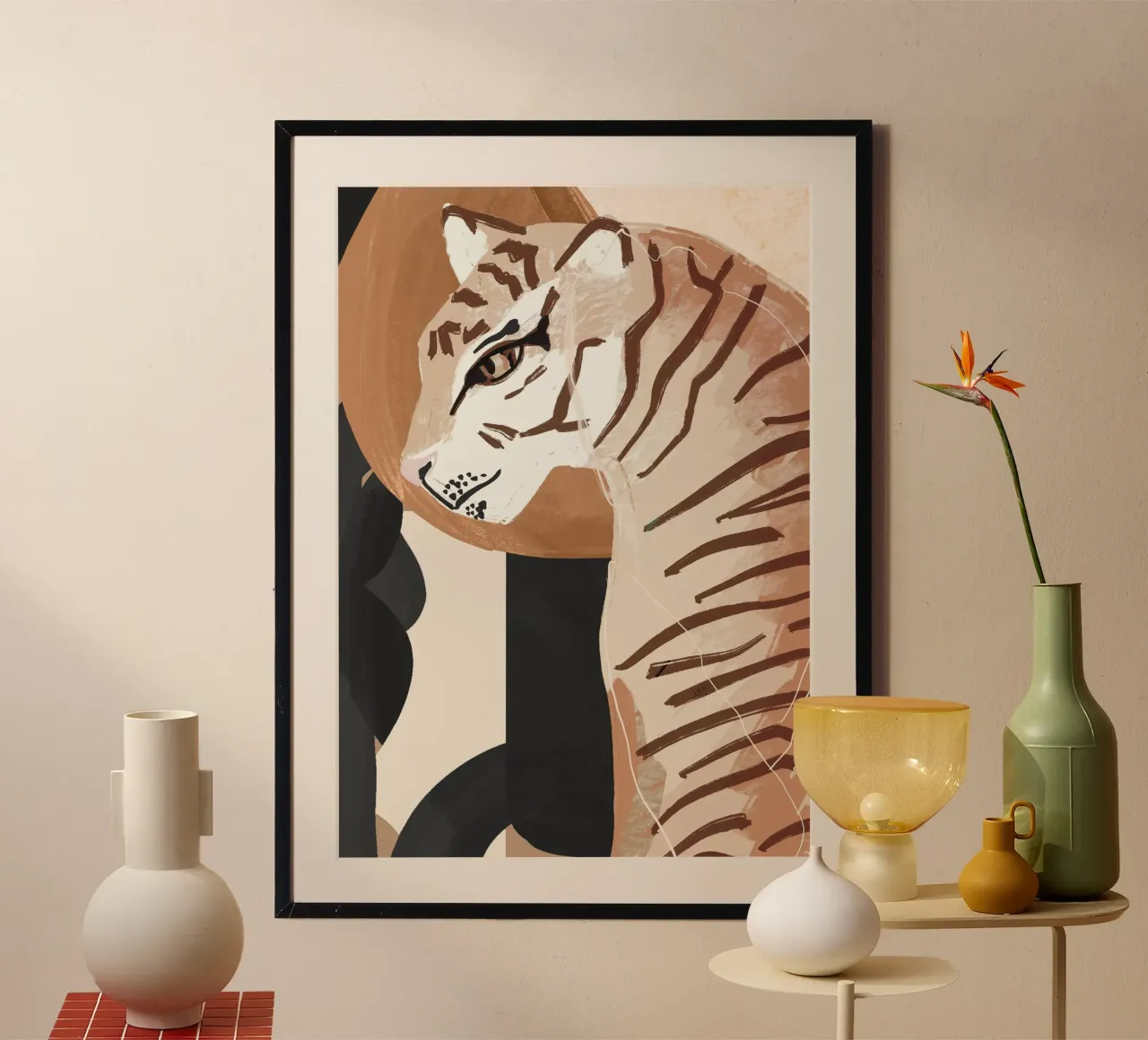 Tigre d'arte astratta poster da ThingDesign