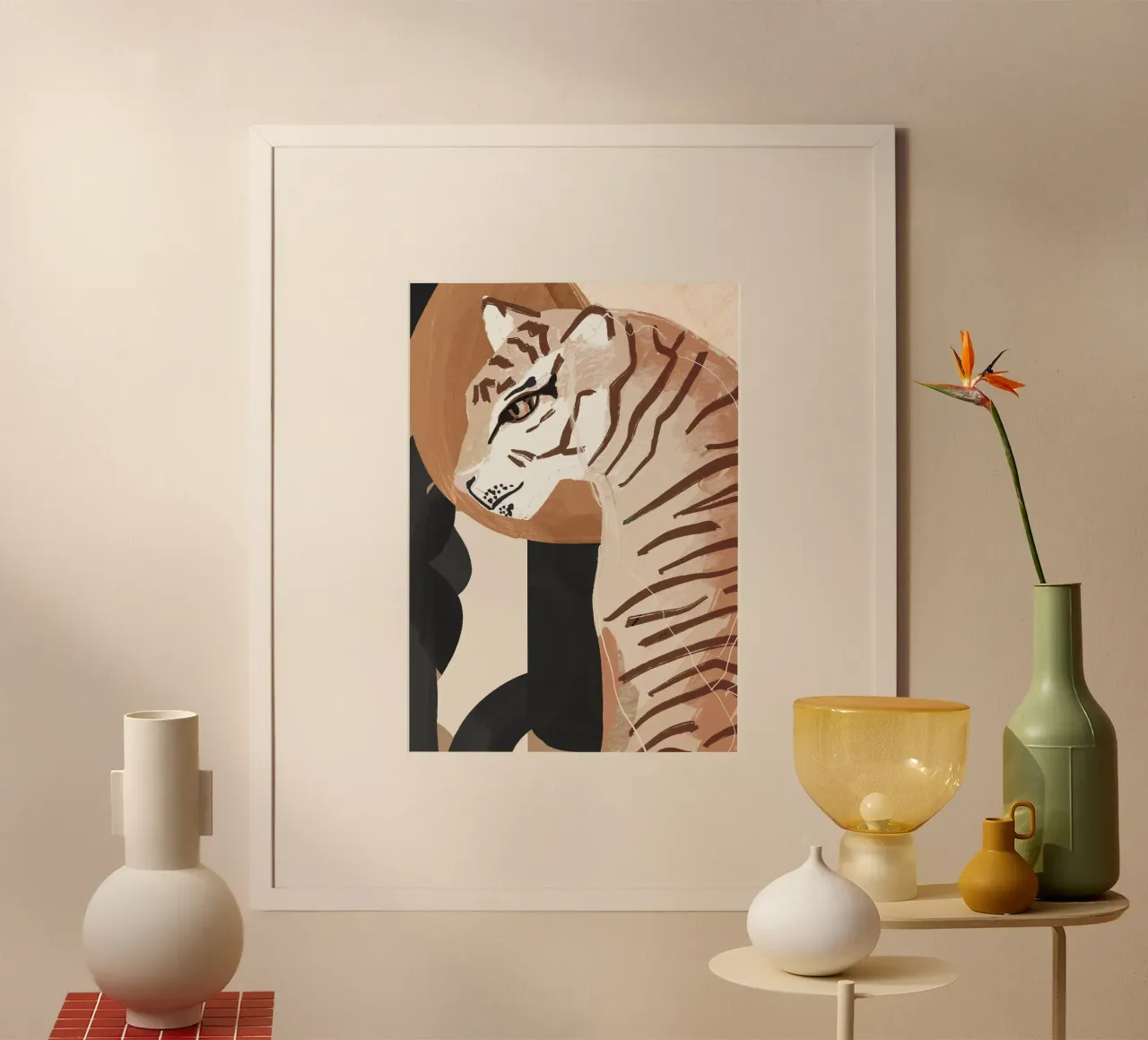 Tigre d'arte astratta poster da ThingDesign
