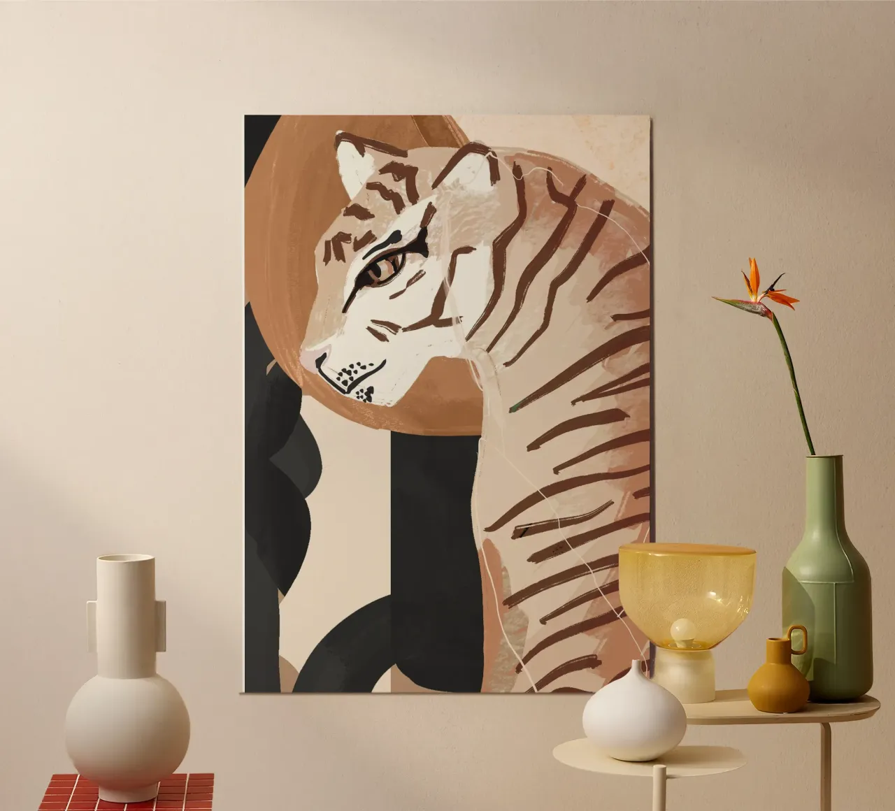 Tigre d'arte astratta poster da ThingDesign