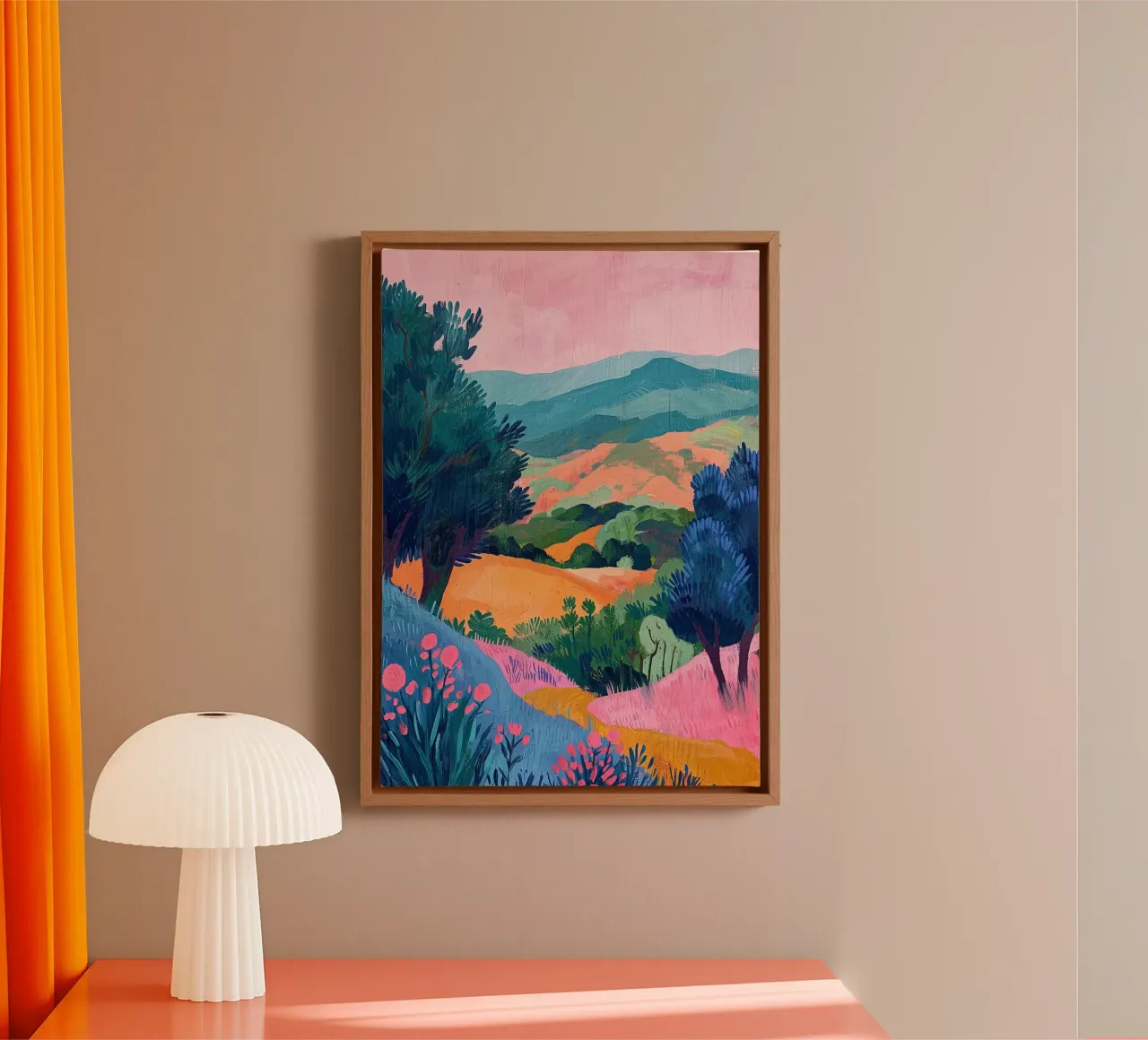 A view full of light and life canvas with Floater frame by Nikis Art Studio
