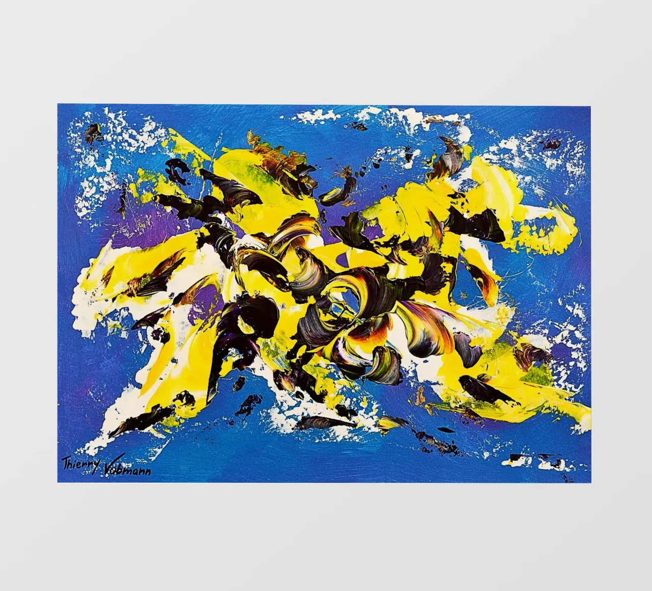 IDEAL GIFT 69 telo in pvc da Thierry Vobmann Abstract painting
