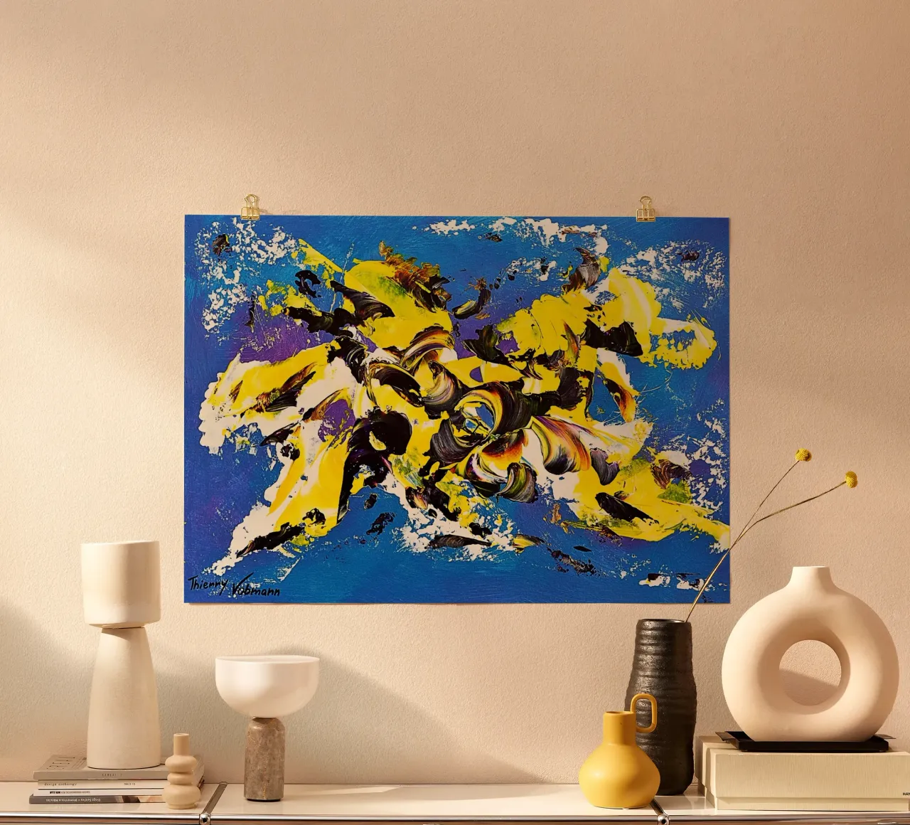 IDEAL GIFT 69 carta hahnemühle da Thierry Vobmann Abstract painting