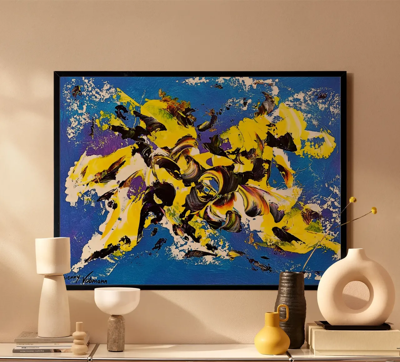 IDEAL GIFT 69 carta hahnemühle da Thierry Vobmann Abstract painting