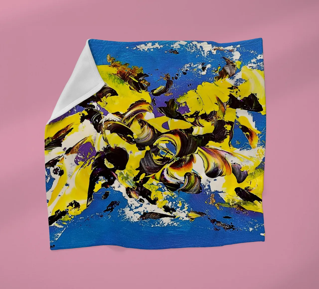 IDEAL GIFT 69 coperta in pile da Thierry Vobmann Abstract painting