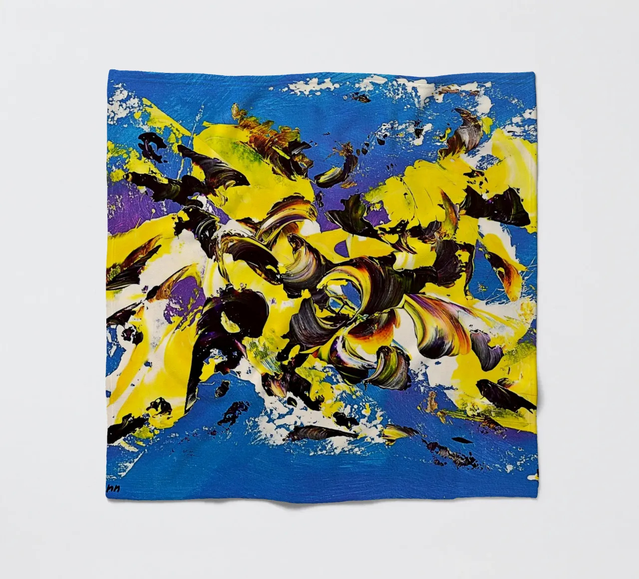 IDEAL GIFT 69 coperta in pile da Thierry Vobmann Abstract painting