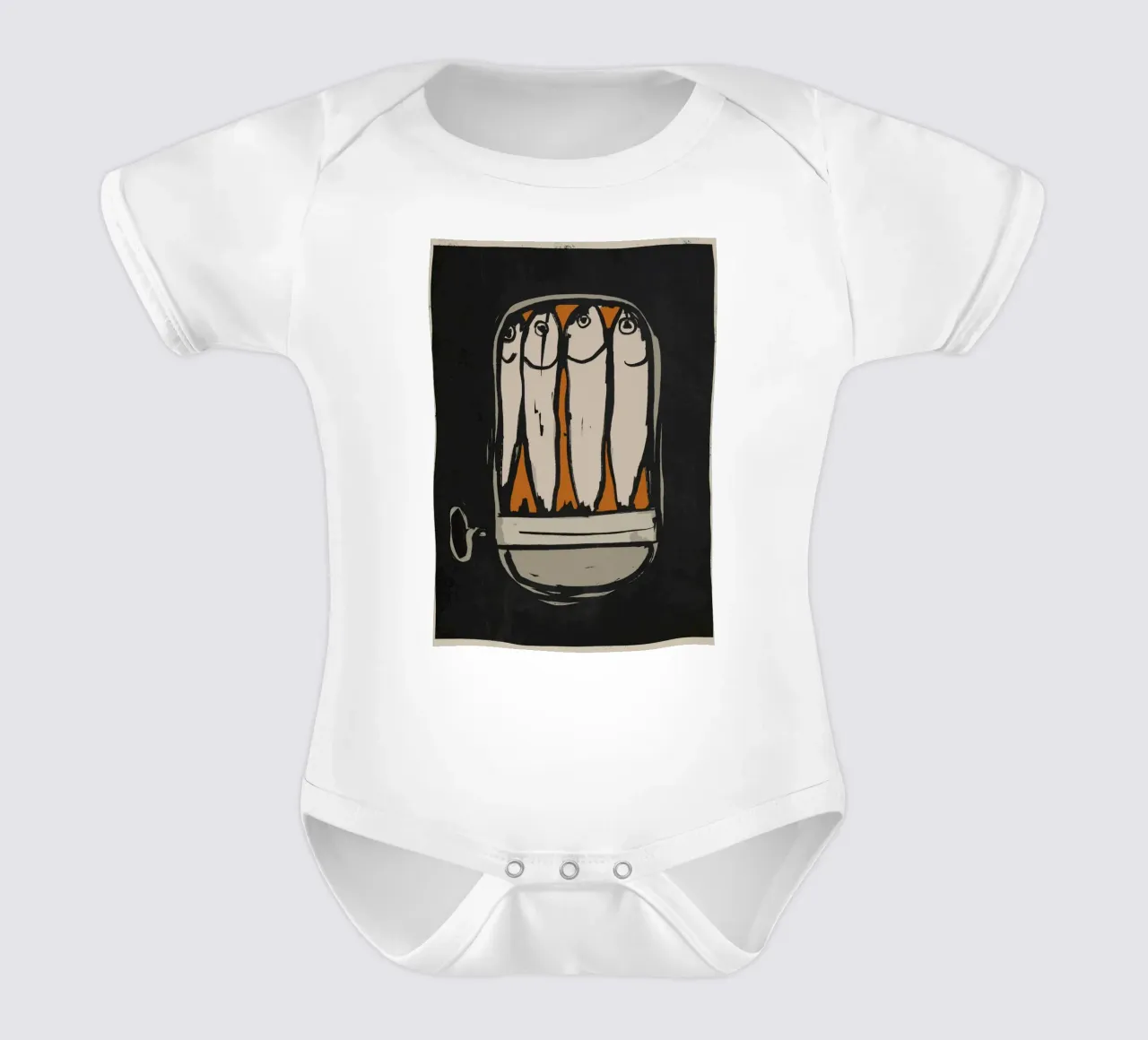 Sardines body neonato maniche corte da ThingDesign
