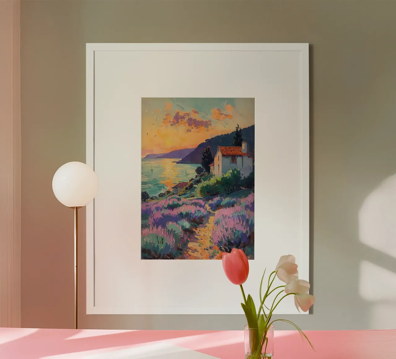 Vivere il silenzio poster con telaio in alluminio da Nikis Art Studio