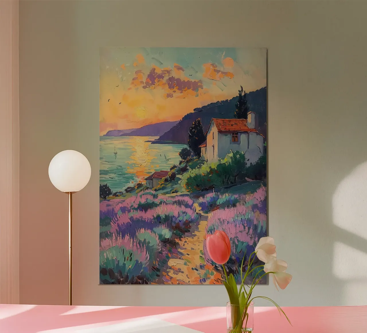 Vivere il silenzio poster con telaio in alluminio da Nikis Art Studio