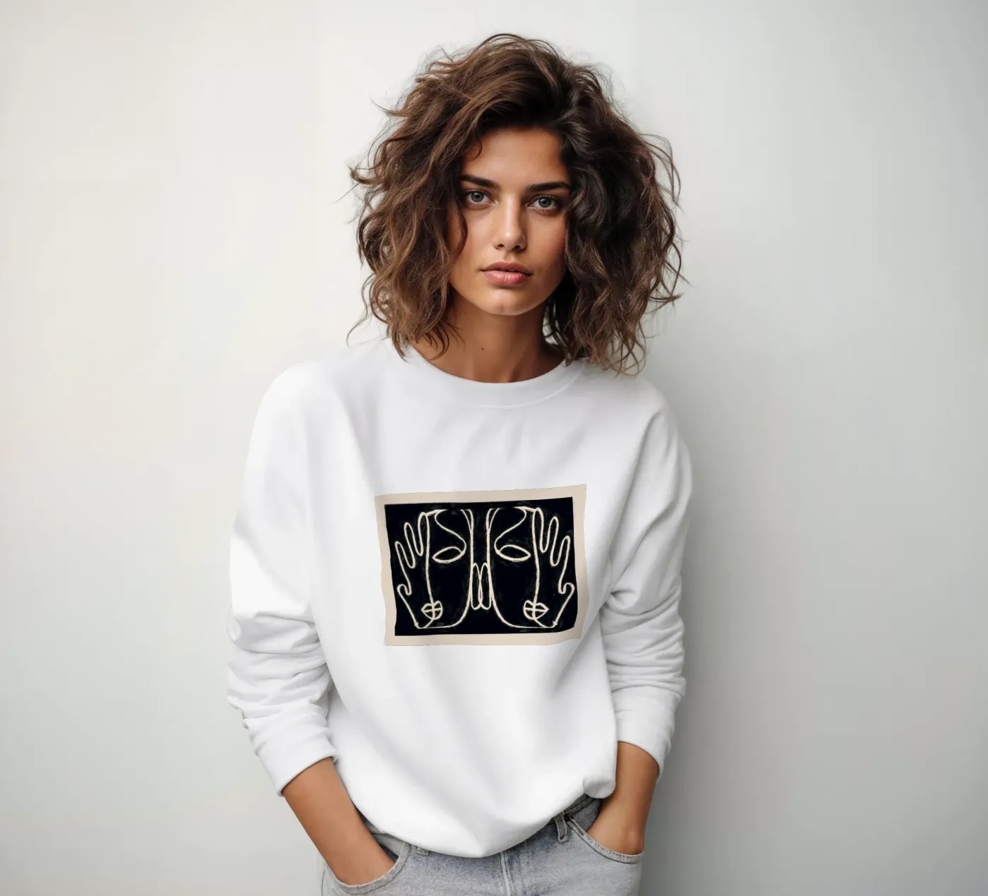 Two Faces sweatshirt by ThingDesign