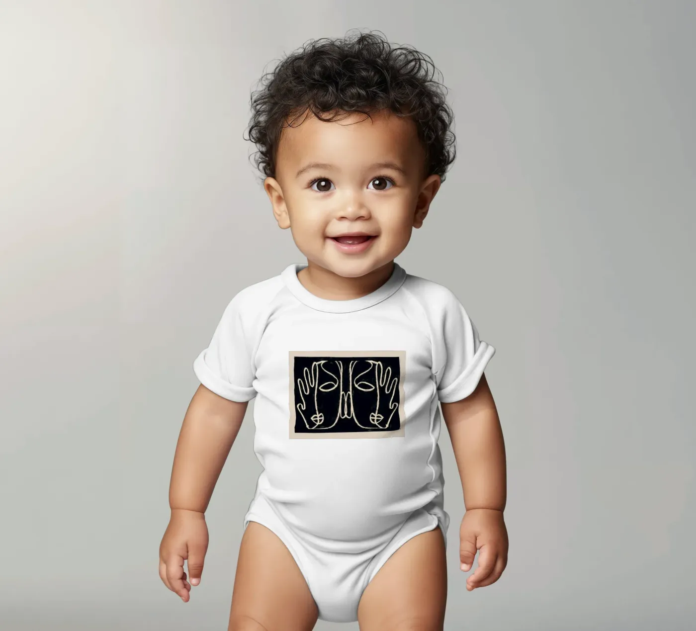 Two Faces Kurzarm Babybody von ThingDesign