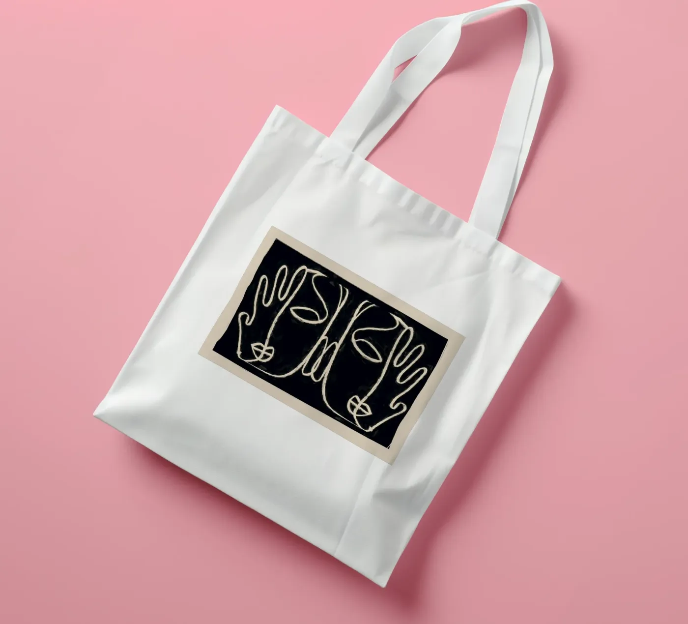 Two Faces tote bag by ThingDesign
