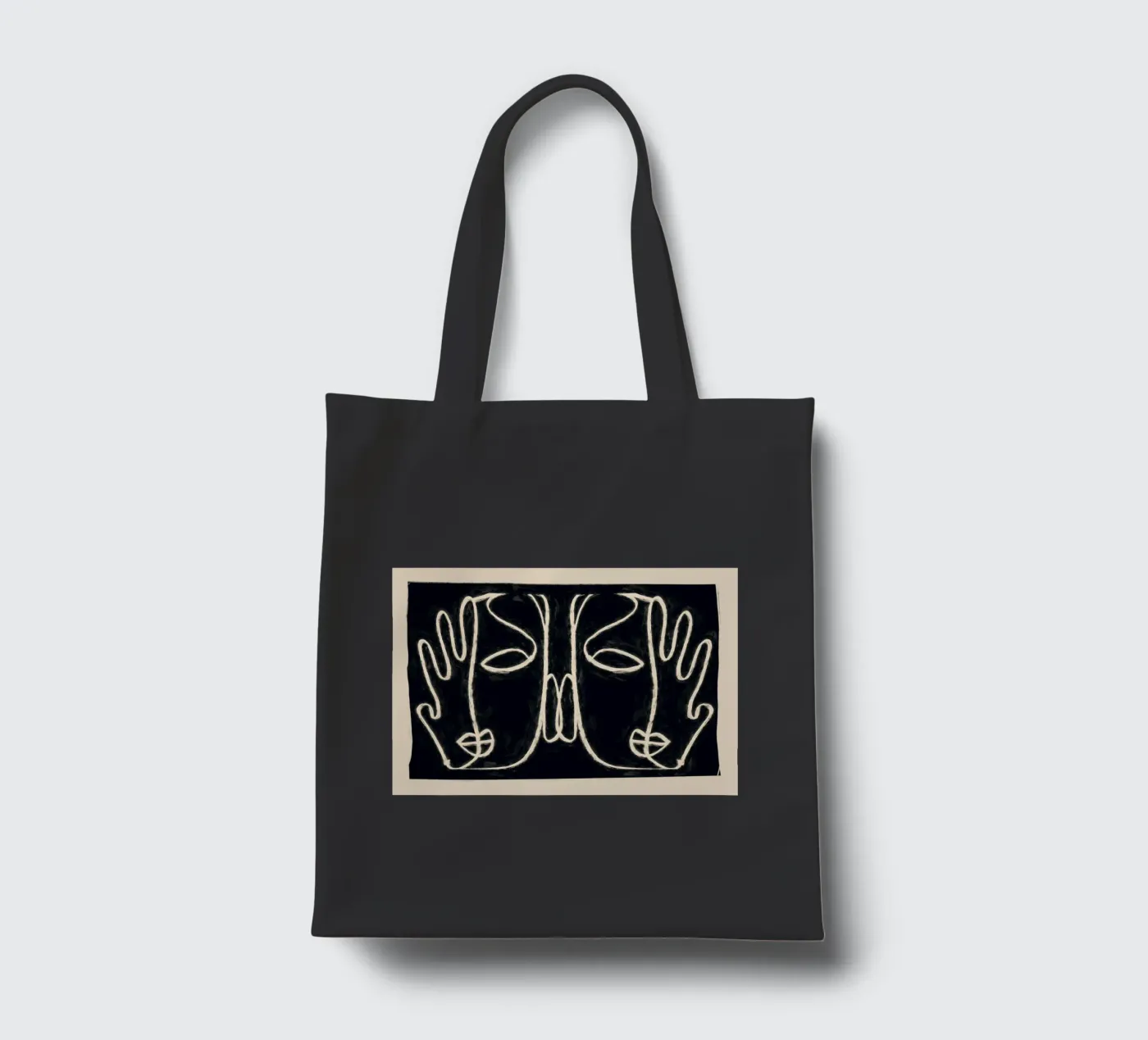 Two Faces tote bag by ThingDesign