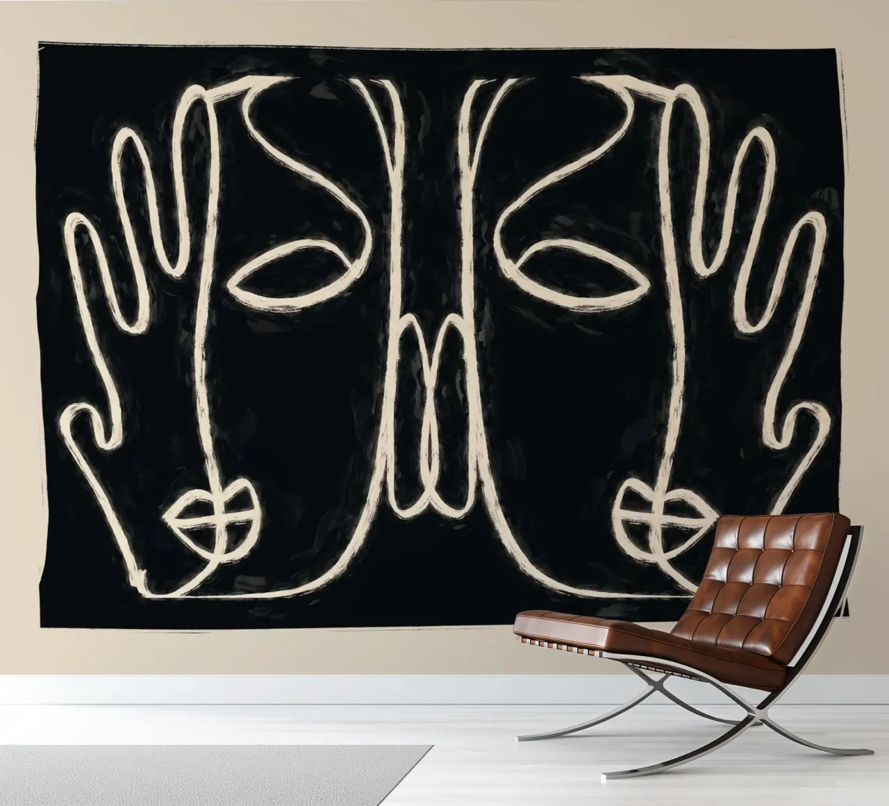 Twee gezichten fotobehang van ThingDesign