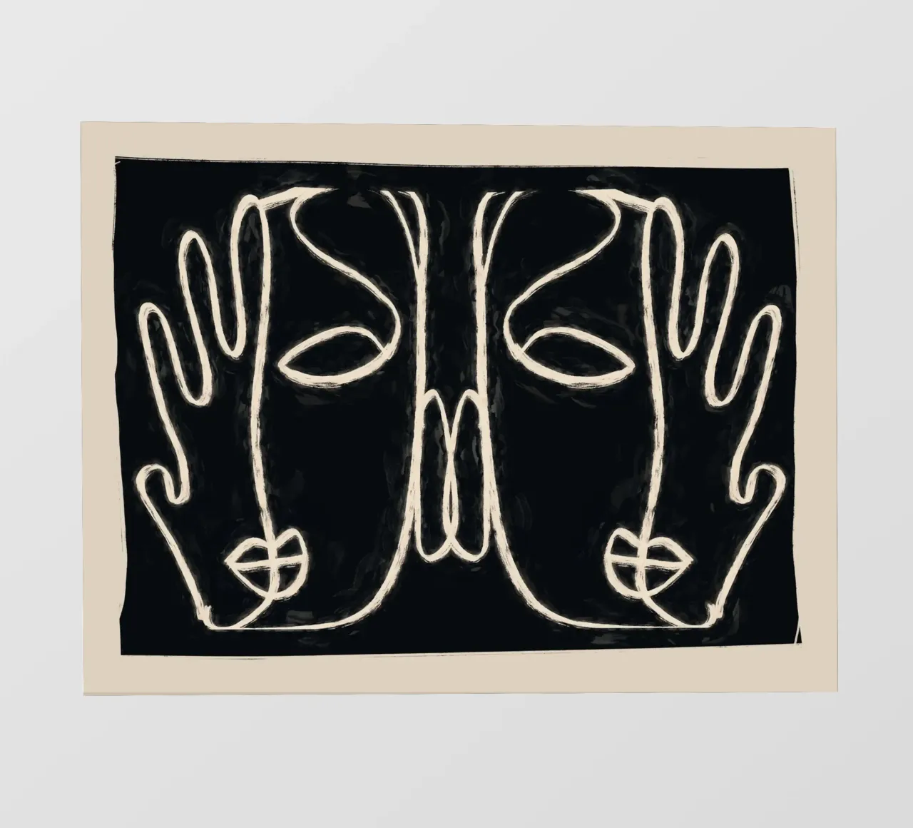 Twee gezichten fotobehang van ThingDesign