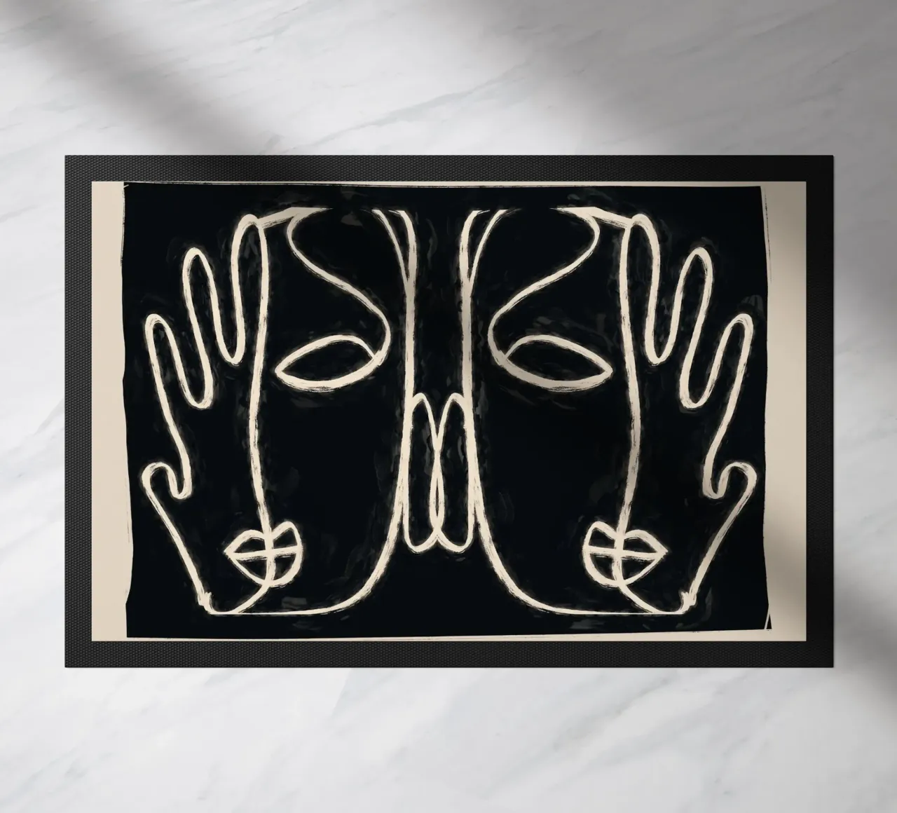 Two Faces doormat by ThingDesign