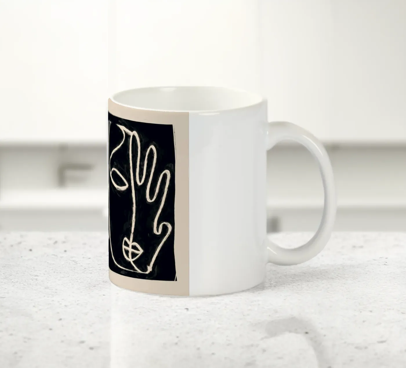 Two Faces ceramic mug by ThingDesign