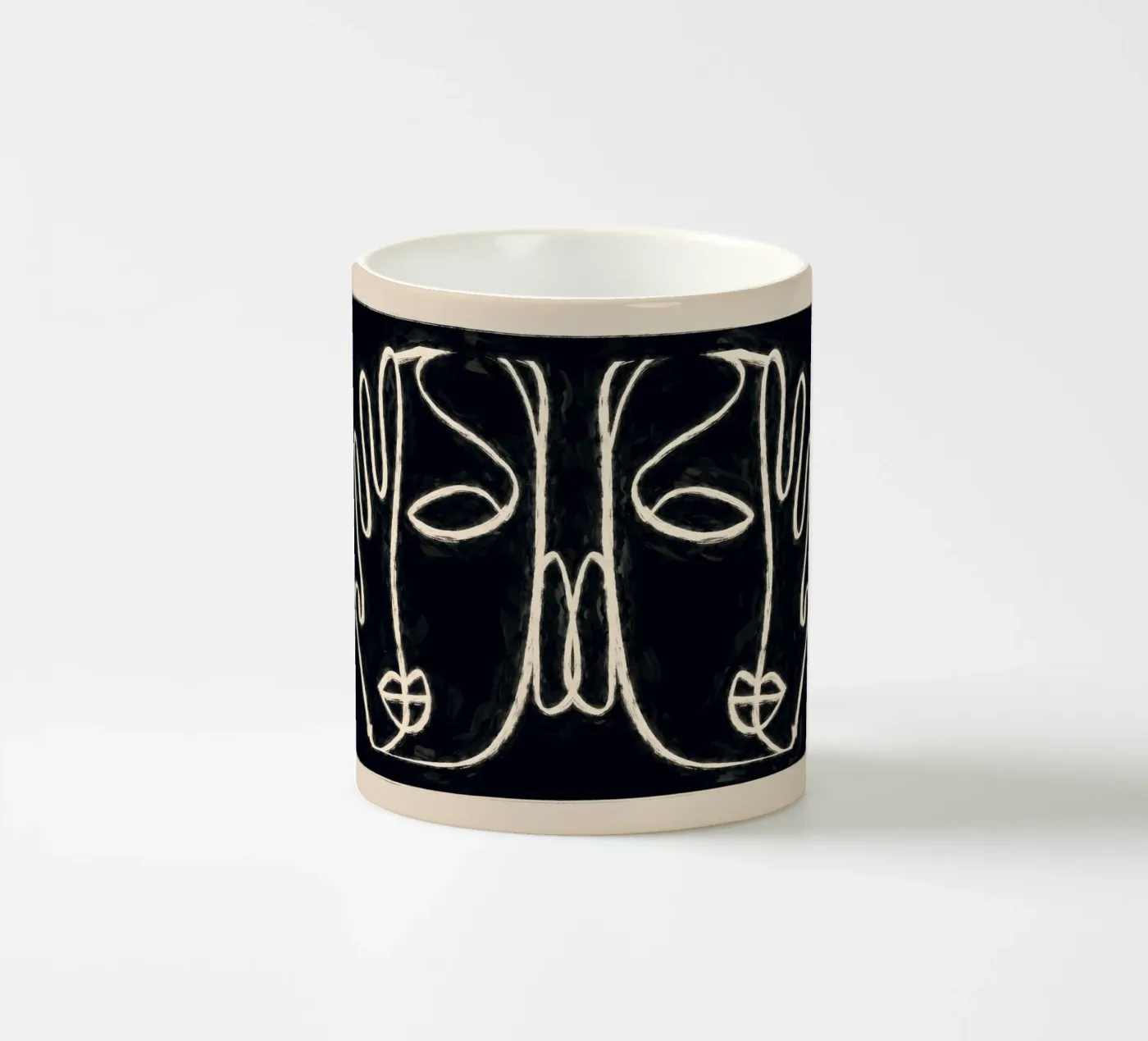 Two Faces ceramic mug by ThingDesign