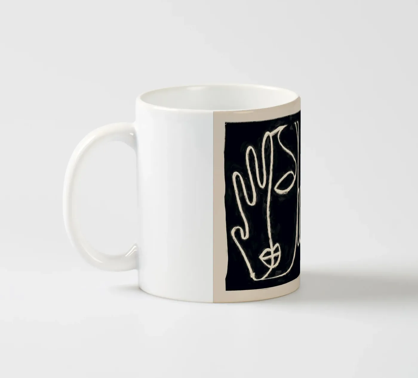 Two Faces ceramic mug by ThingDesign