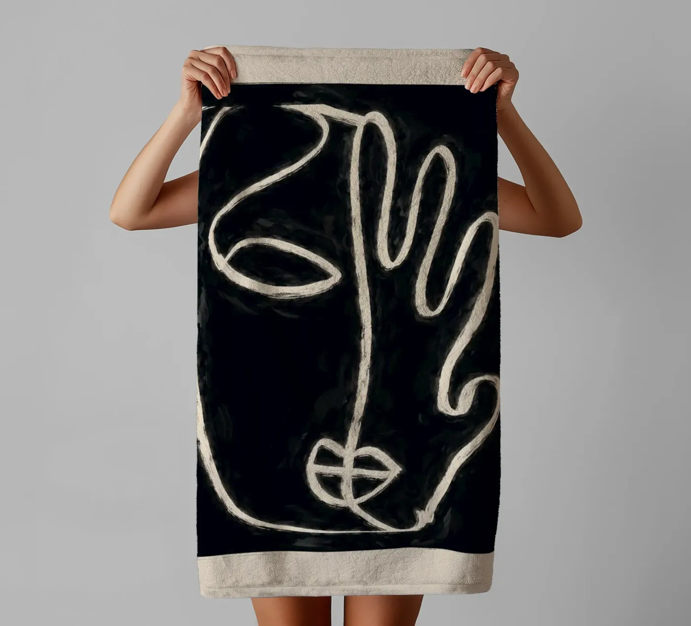 Two Faces towel by ThingDesign