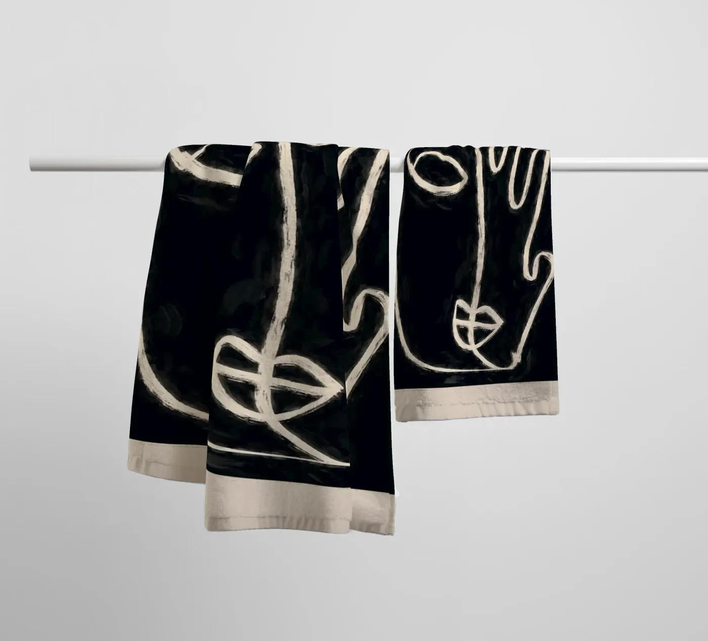 Two Faces towel by ThingDesign