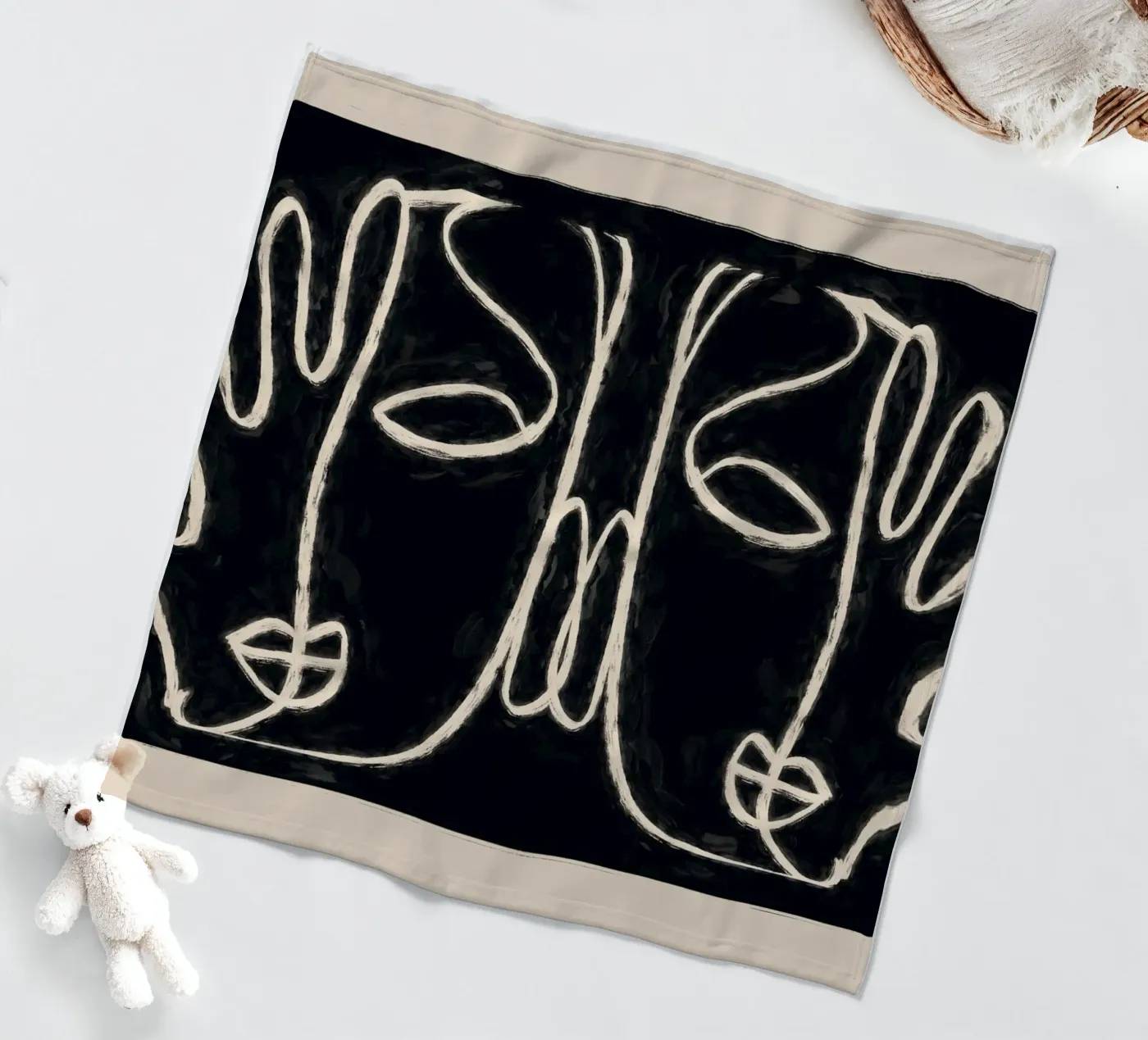 Zwei Gesichter Fleecedecke von ThingDesign