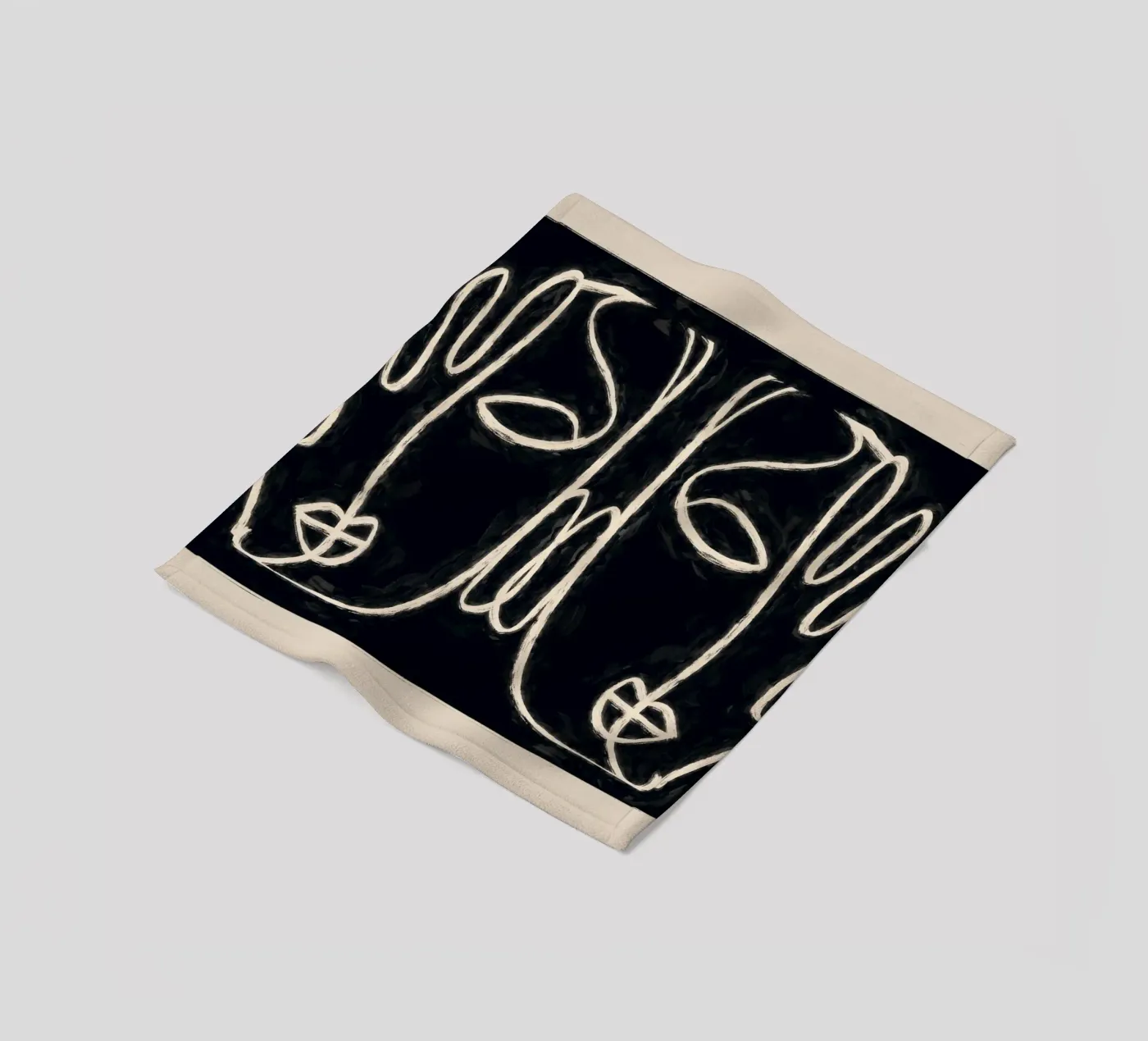 Zwei Gesichter Fleecedecke von ThingDesign