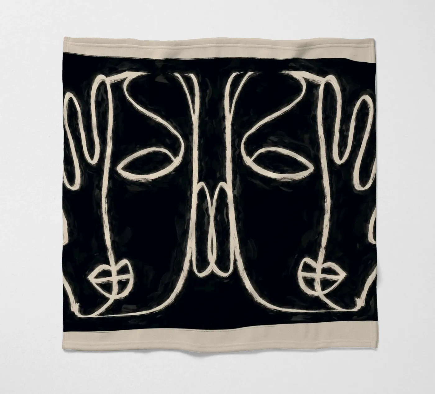 Zwei Gesichter Fleecedecke von ThingDesign