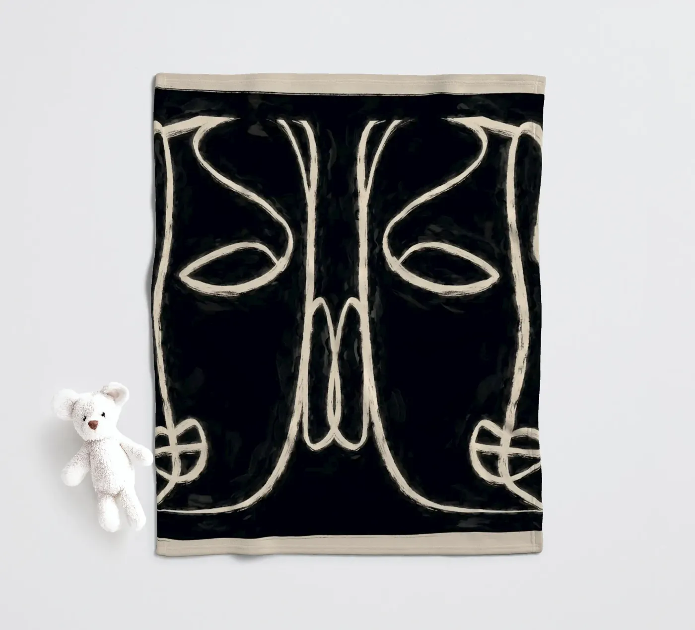 Zwei Gesichter Fleecedecke von ThingDesign