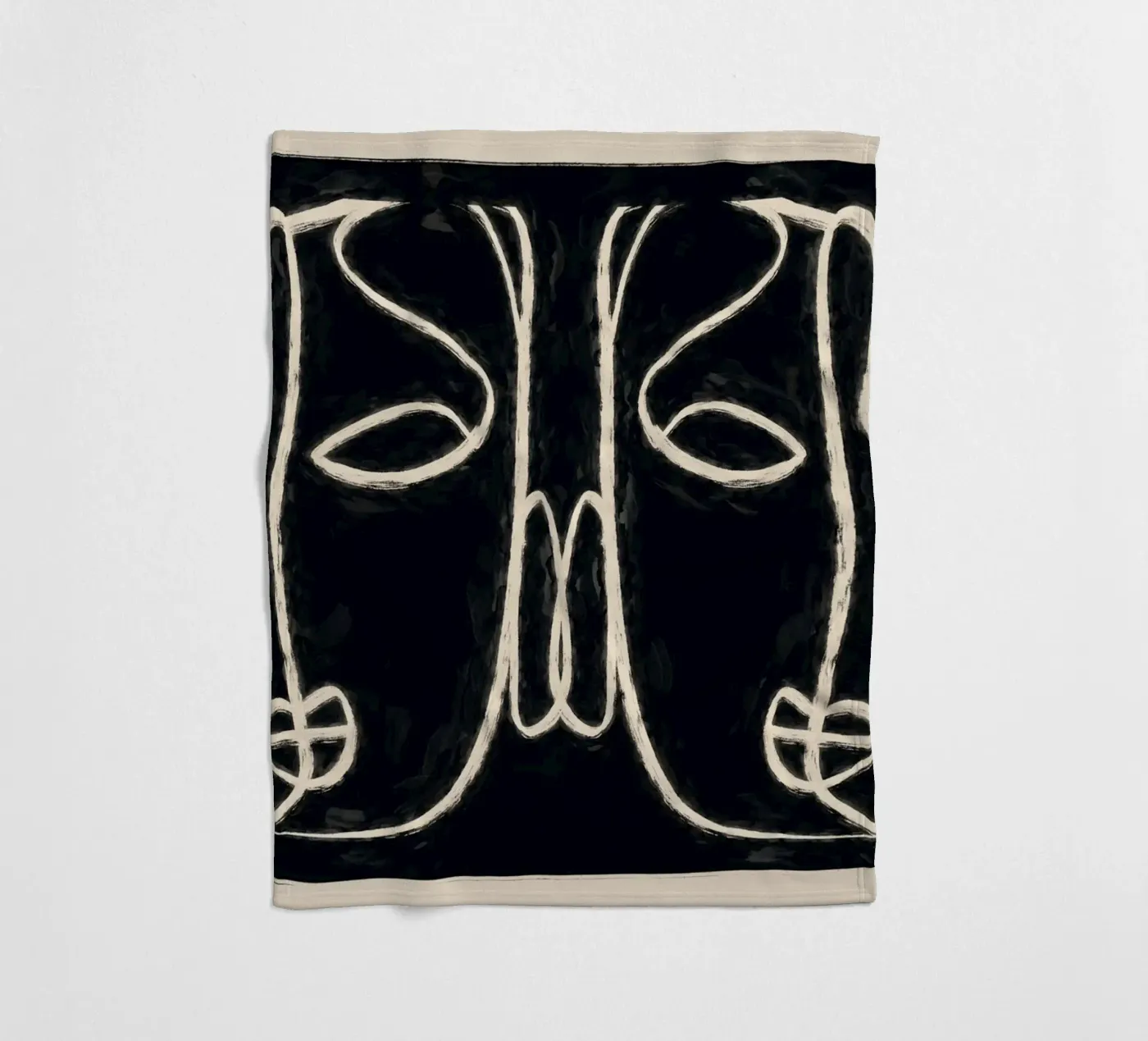 Zwei Gesichter Fleecedecke von ThingDesign