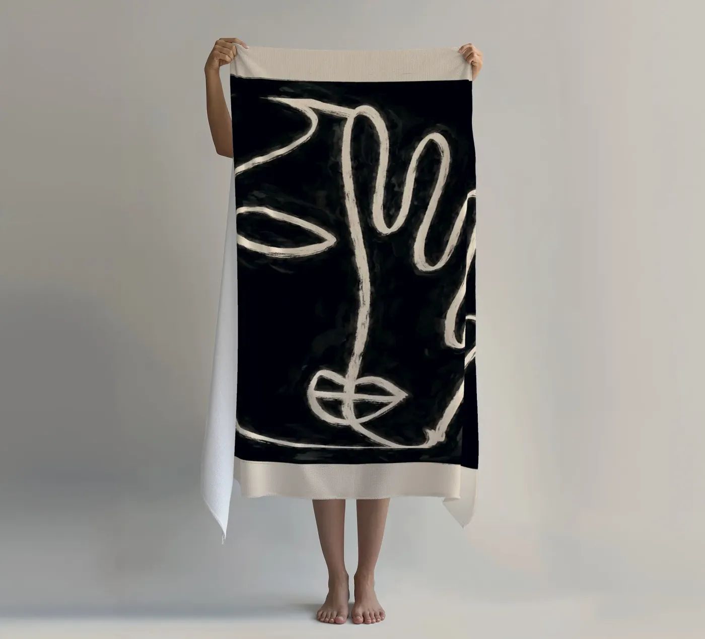 Two Faces Strandtuch von ThingDesign