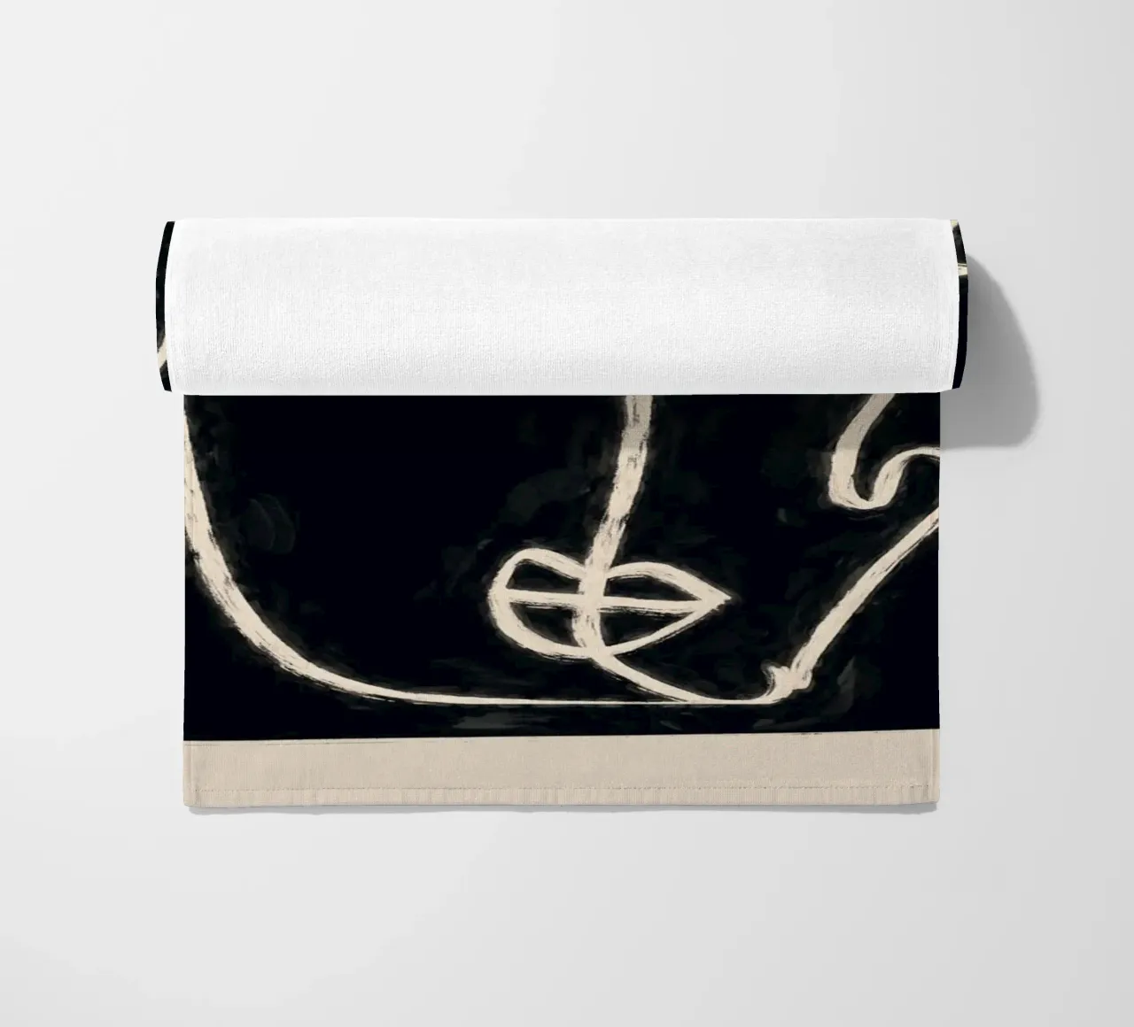 Two Faces beach towel by ThingDesign