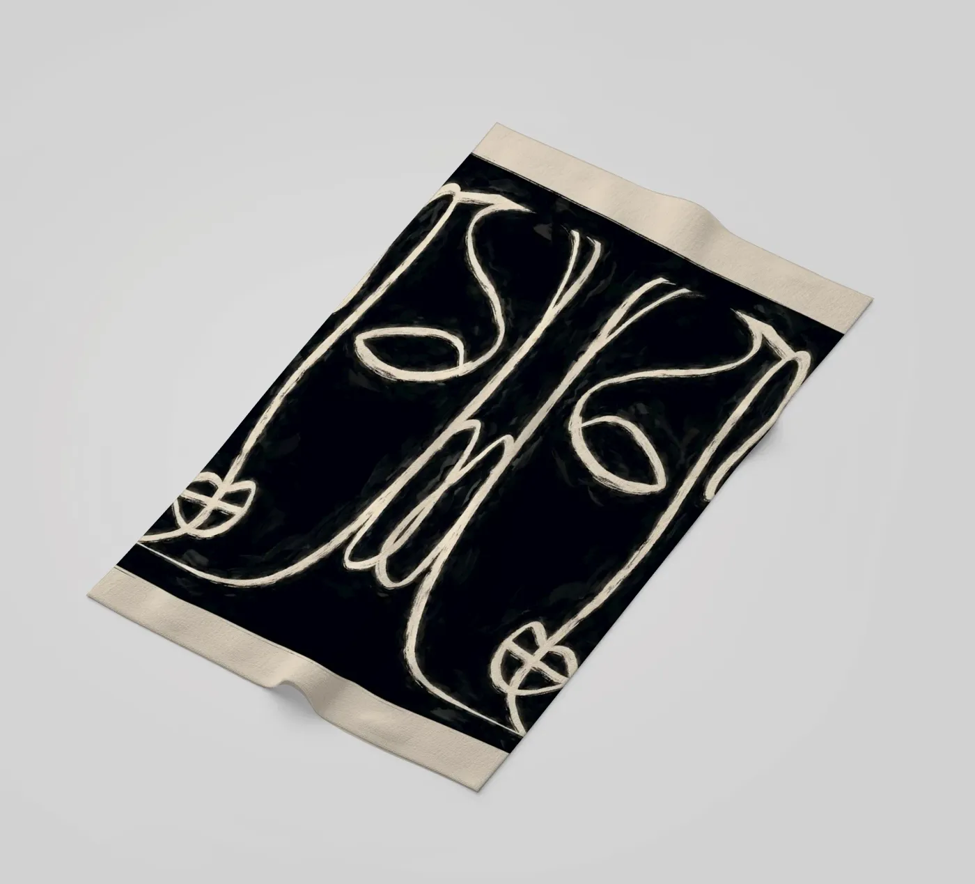 Two Faces Strandtuch von ThingDesign