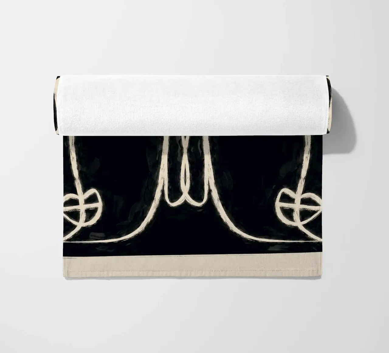 Two Faces beach towel by ThingDesign