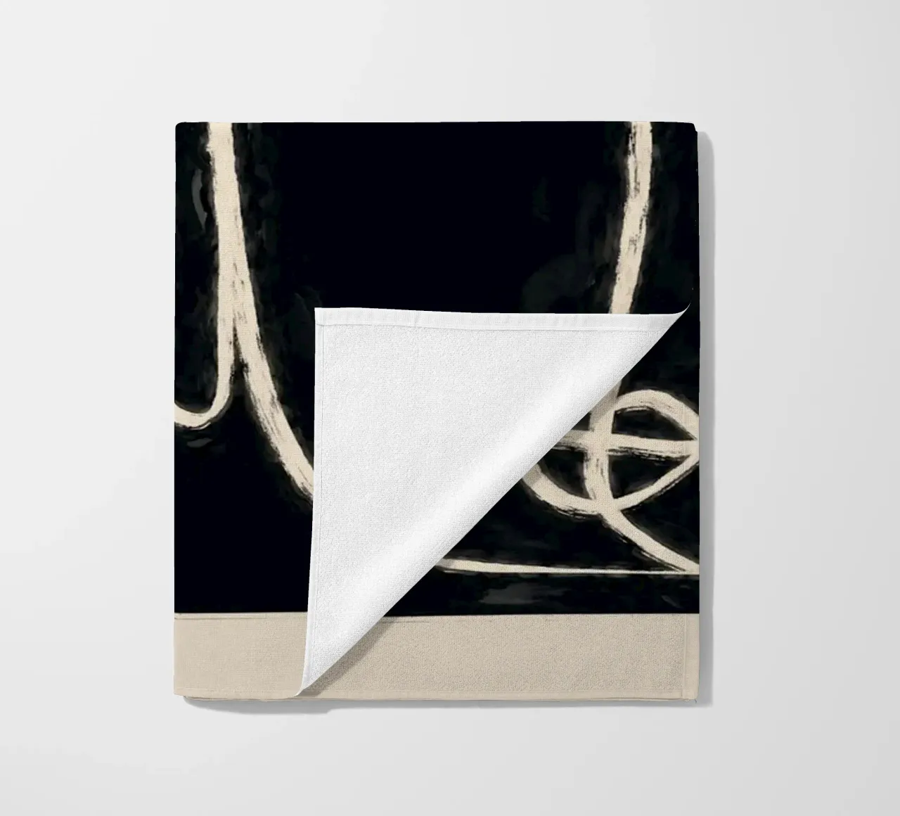 Two Faces beach towel by ThingDesign