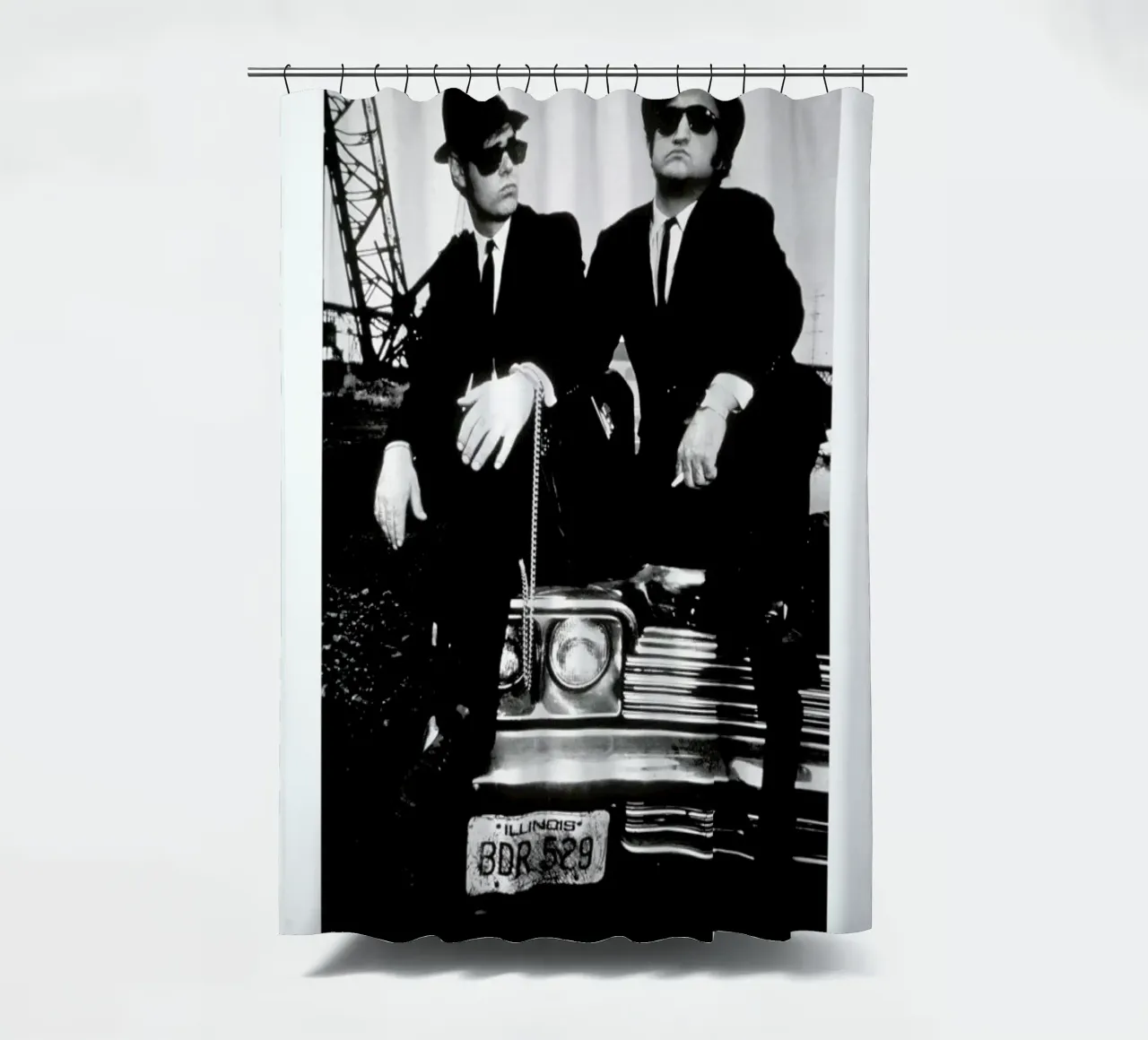 Dan Akroyd and John Belushi in Blues Brothes, 1980 shower curtain by Gallery Print and Art Limited