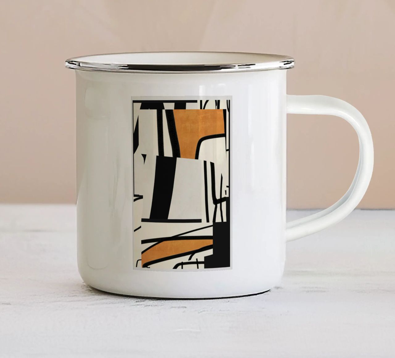 Arte astratta moderna 65 tazza in smalto da ThingDesign