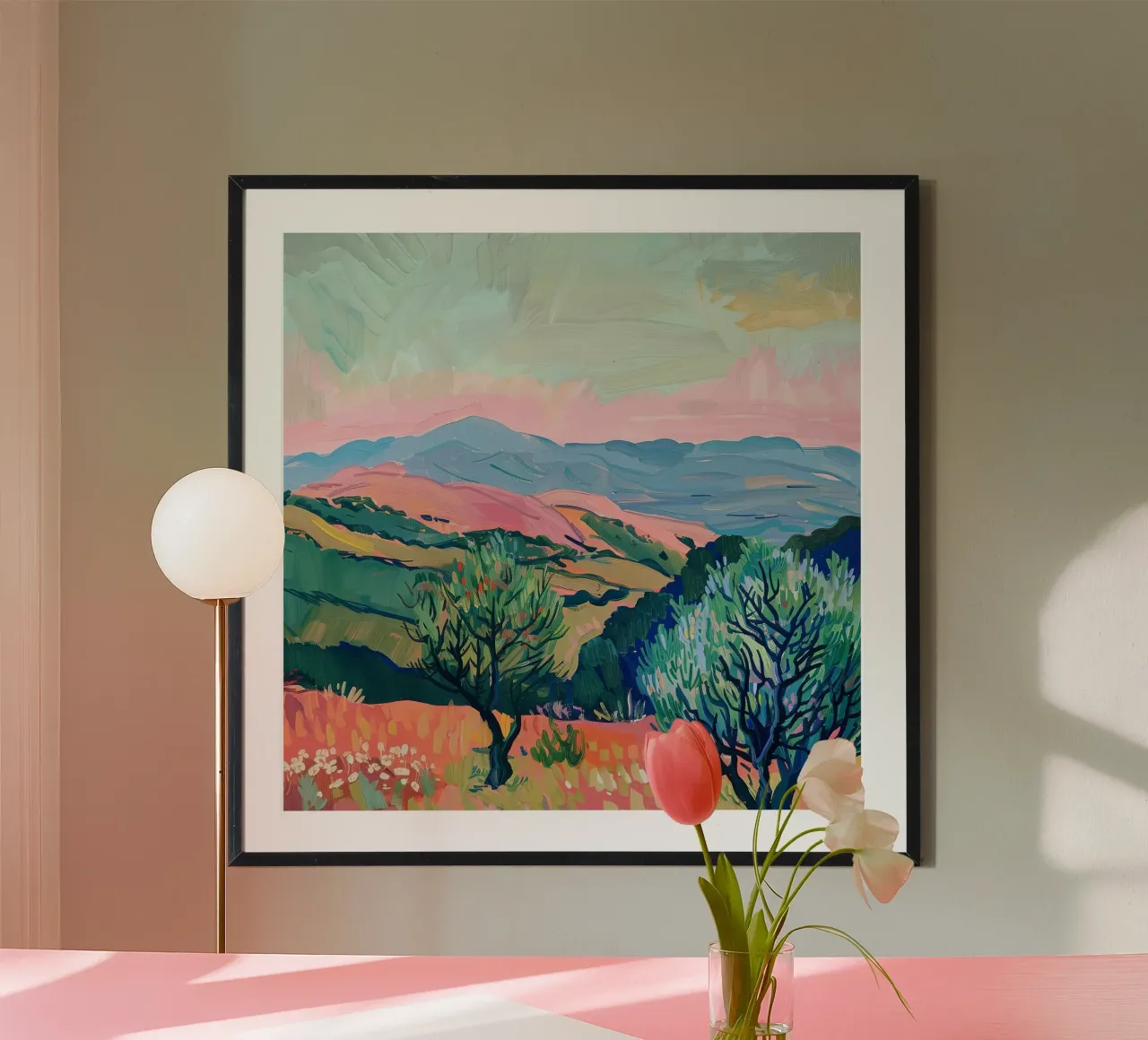 Sussurri di luce sulle colline carta hahnemühle da Nikis Art Studio