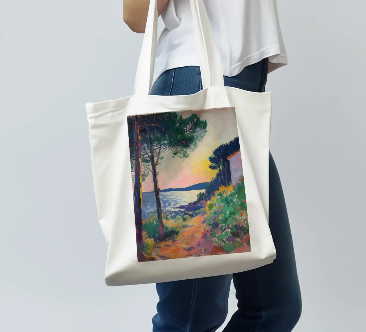 Lifelines in the landscape tote bag by Nikis Art Studio