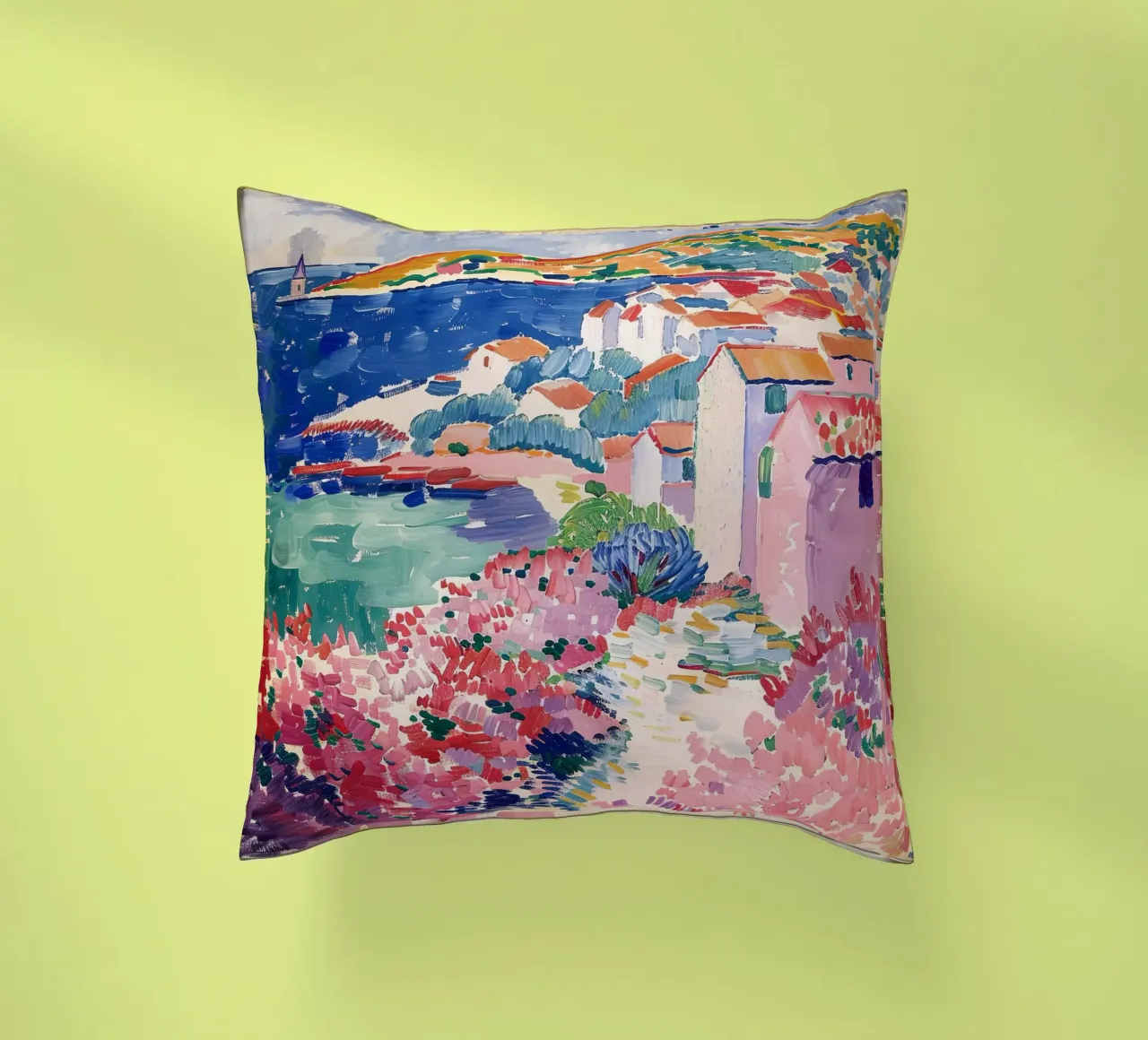 Una visione di luce e colore cuscino da Nikis Art Studio