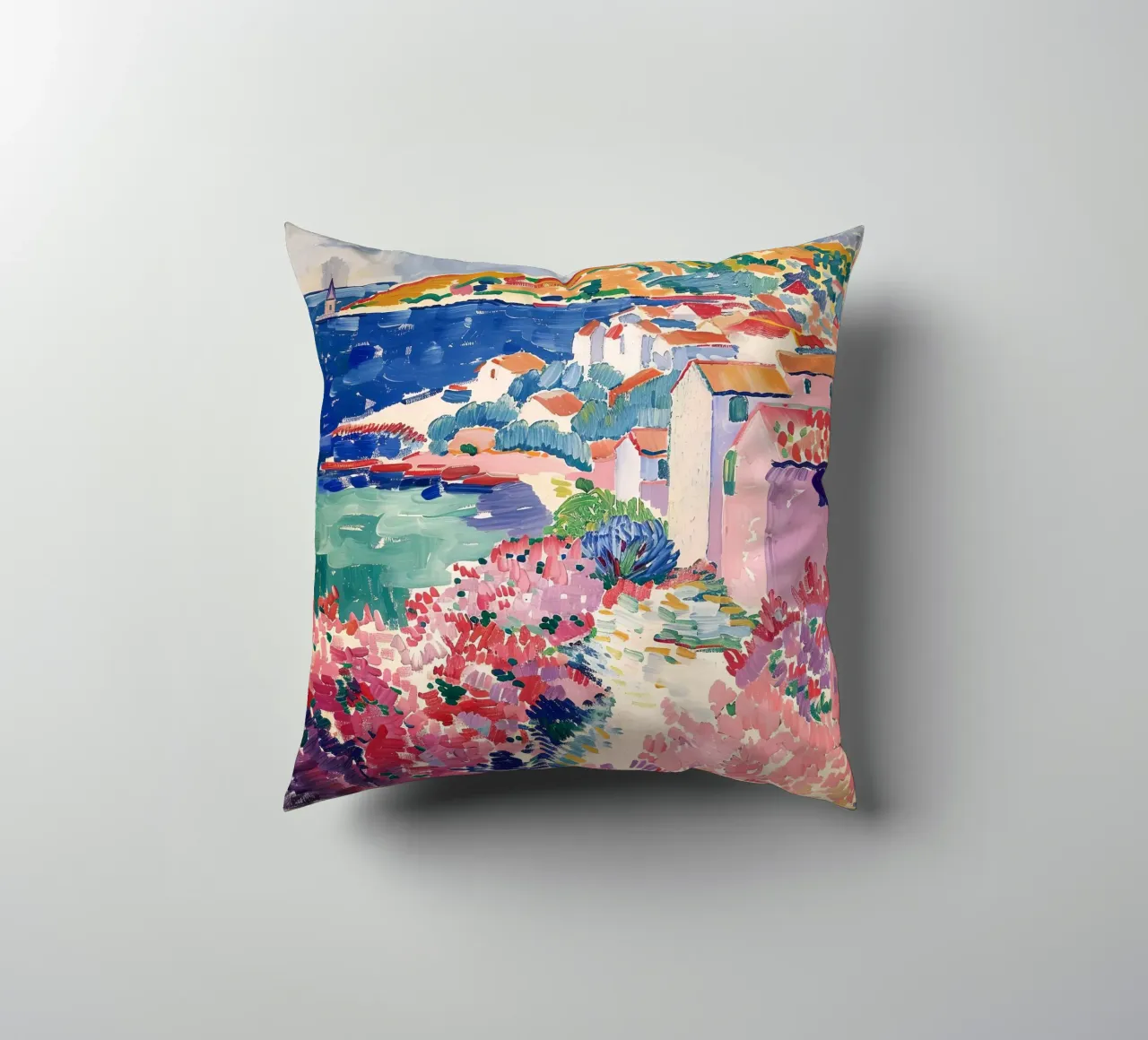 Una visione di luce e colore cuscino da Nikis Art Studio