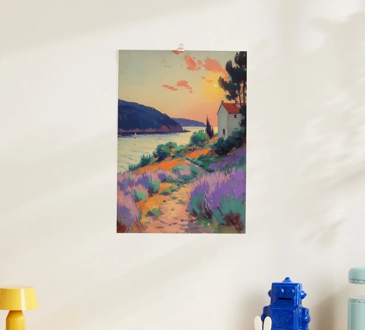L'armonia della luce poster con telaio in legno da Nikis Art Studio