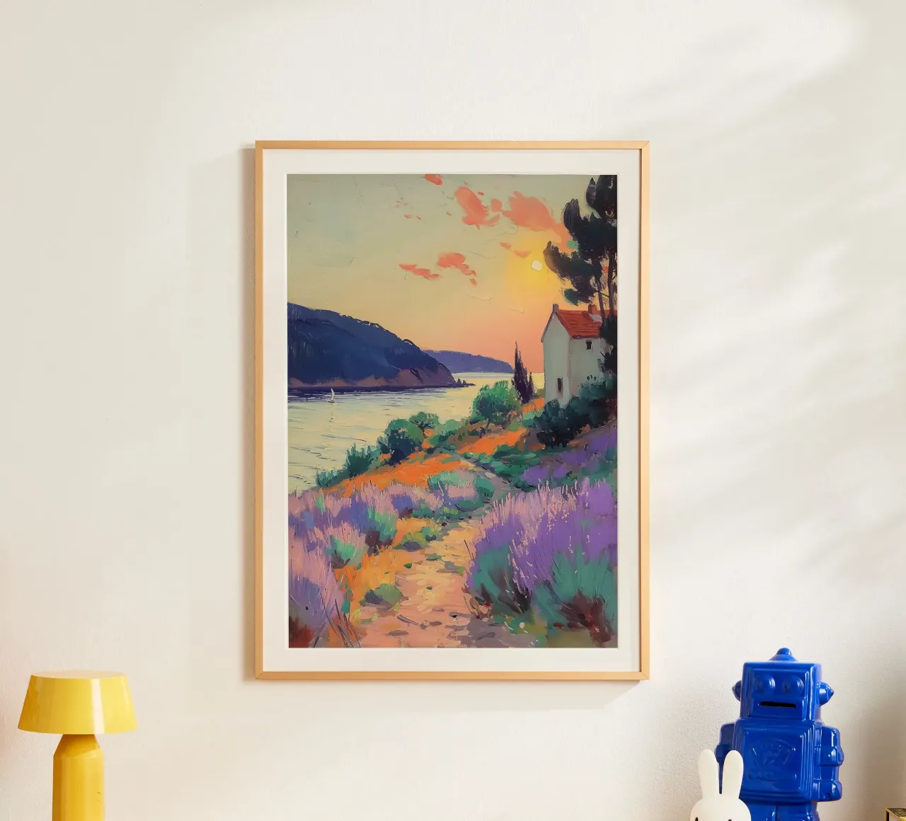 L'armonia della luce poster con telaio in legno da Nikis Art Studio