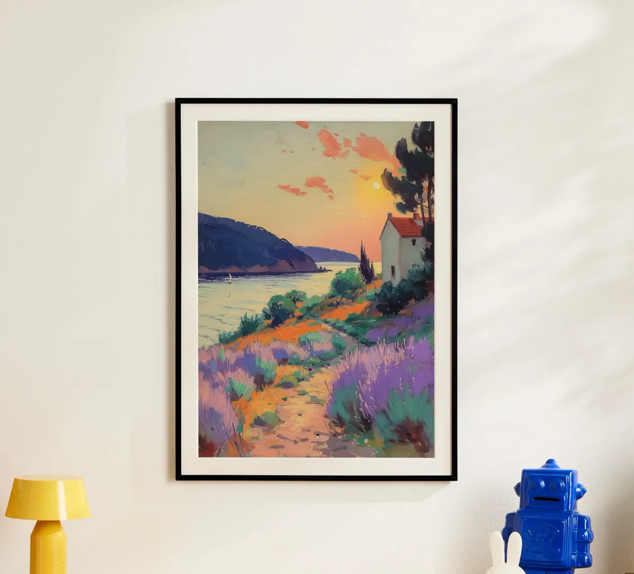 L'armonia della luce poster con telaio in legno da Nikis Art Studio