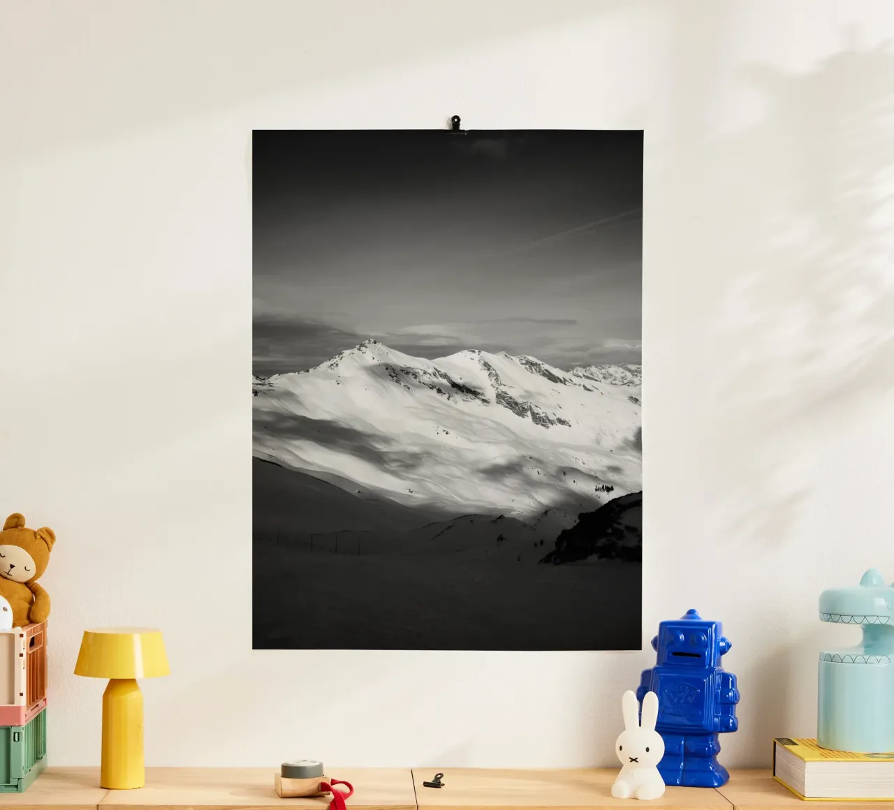 Black and White Alps poster da Sebastian Hilgetag