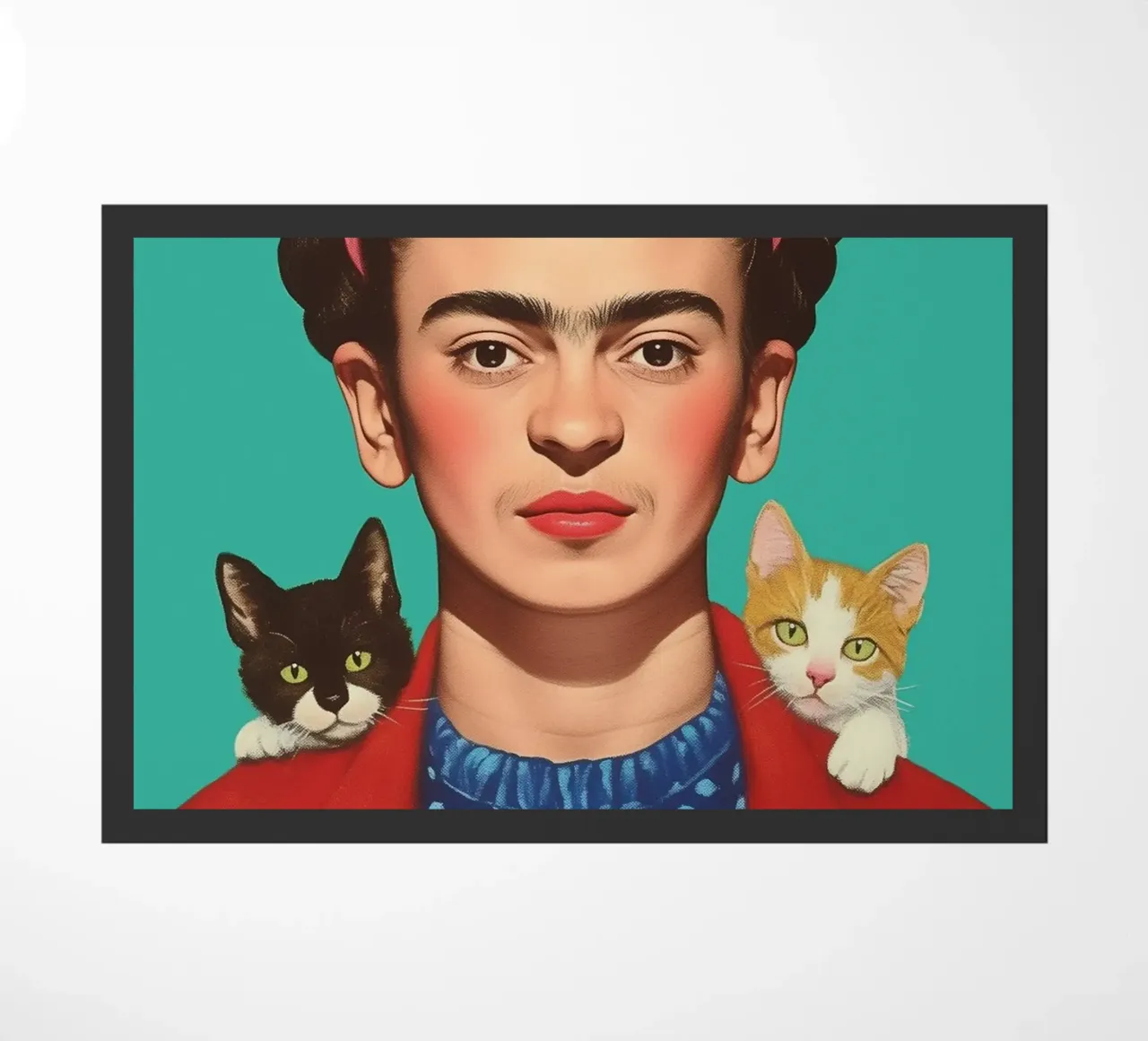 Frida con simpatici cuccioli di gatto zerbino da Carinaprint