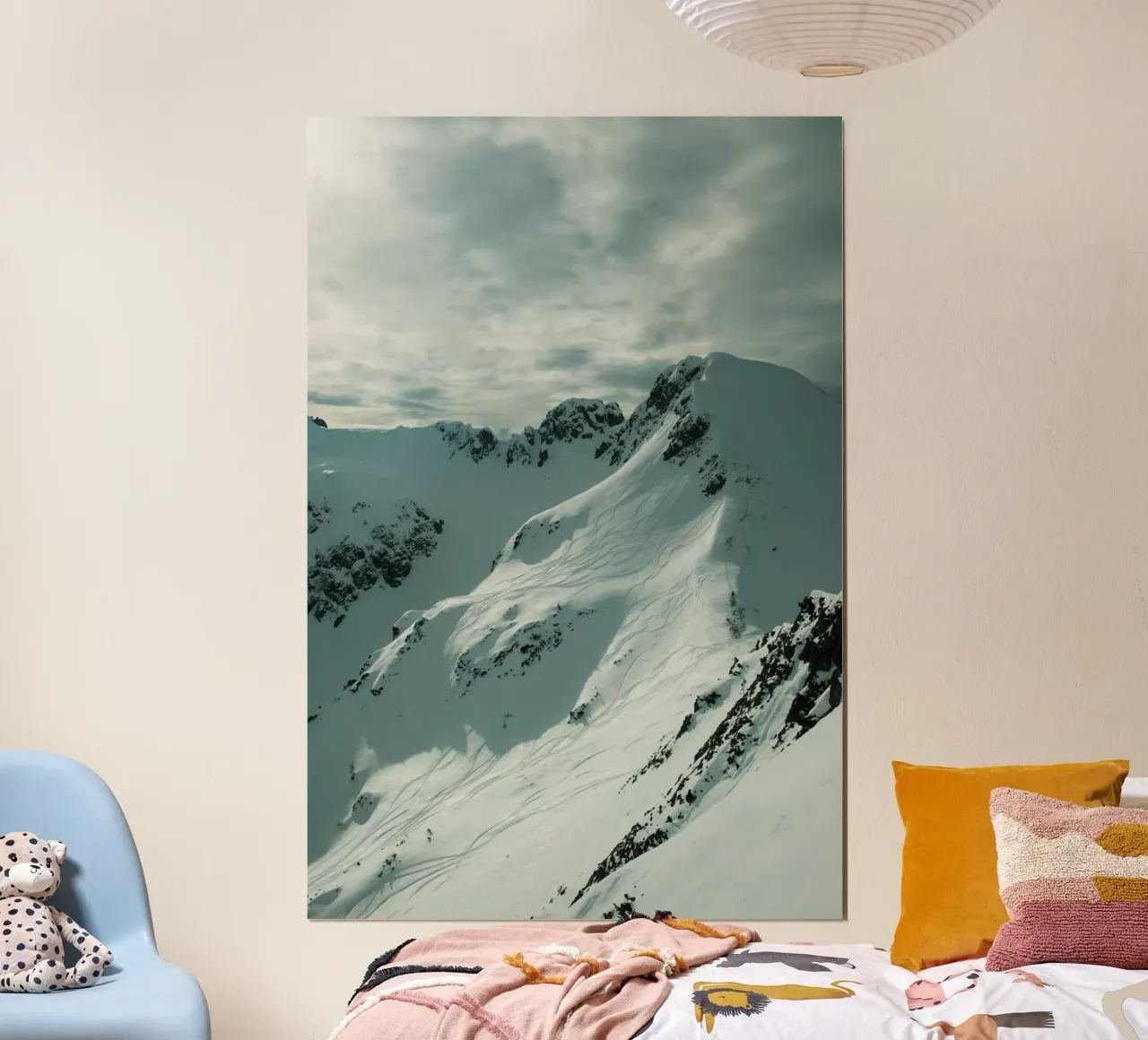 Mountain Top Austria poster con telaio in alluminio da Sebastian Hilgetag