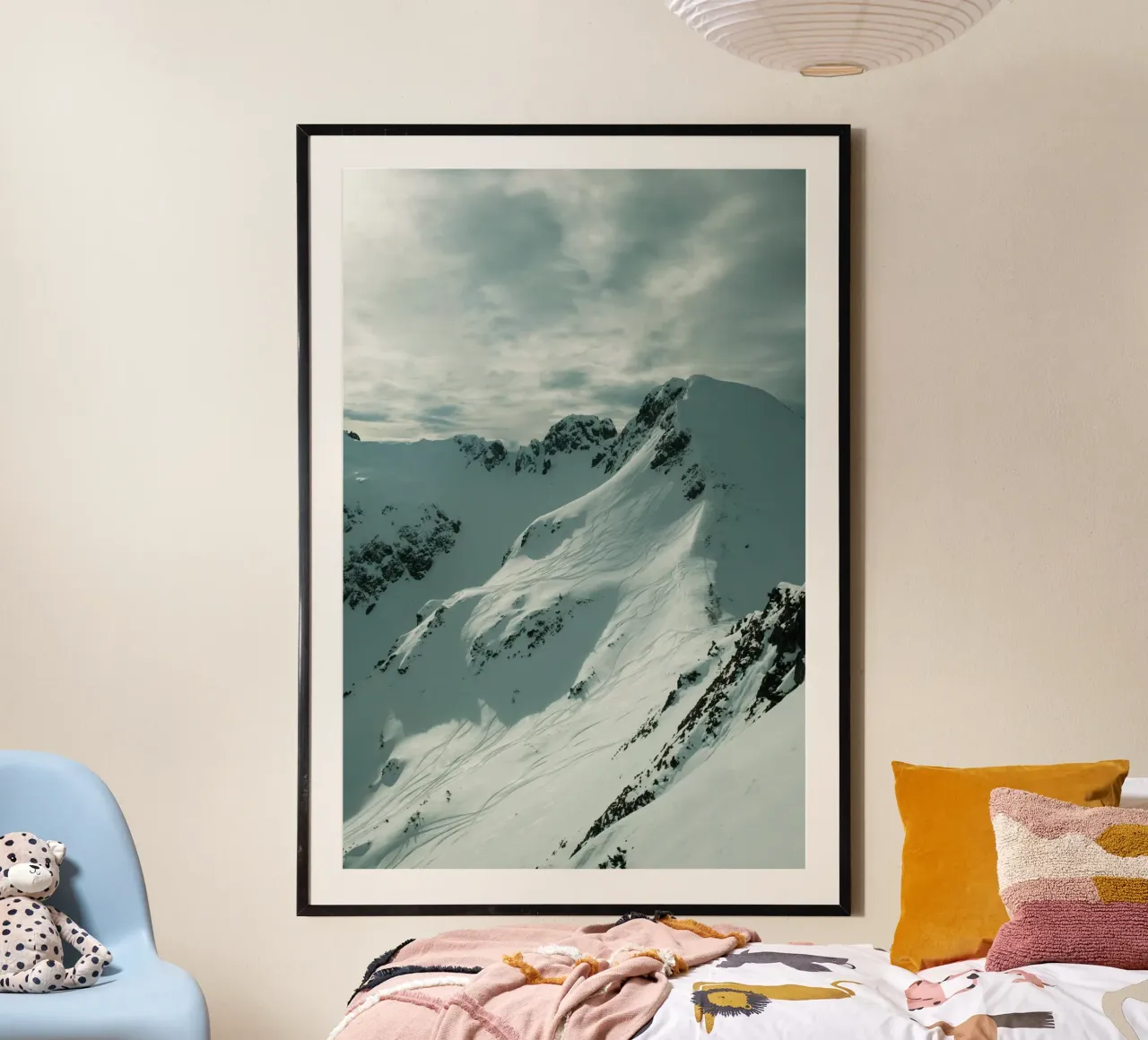 Mountain Top Austria poster con telaio in alluminio da Sebastian Hilgetag