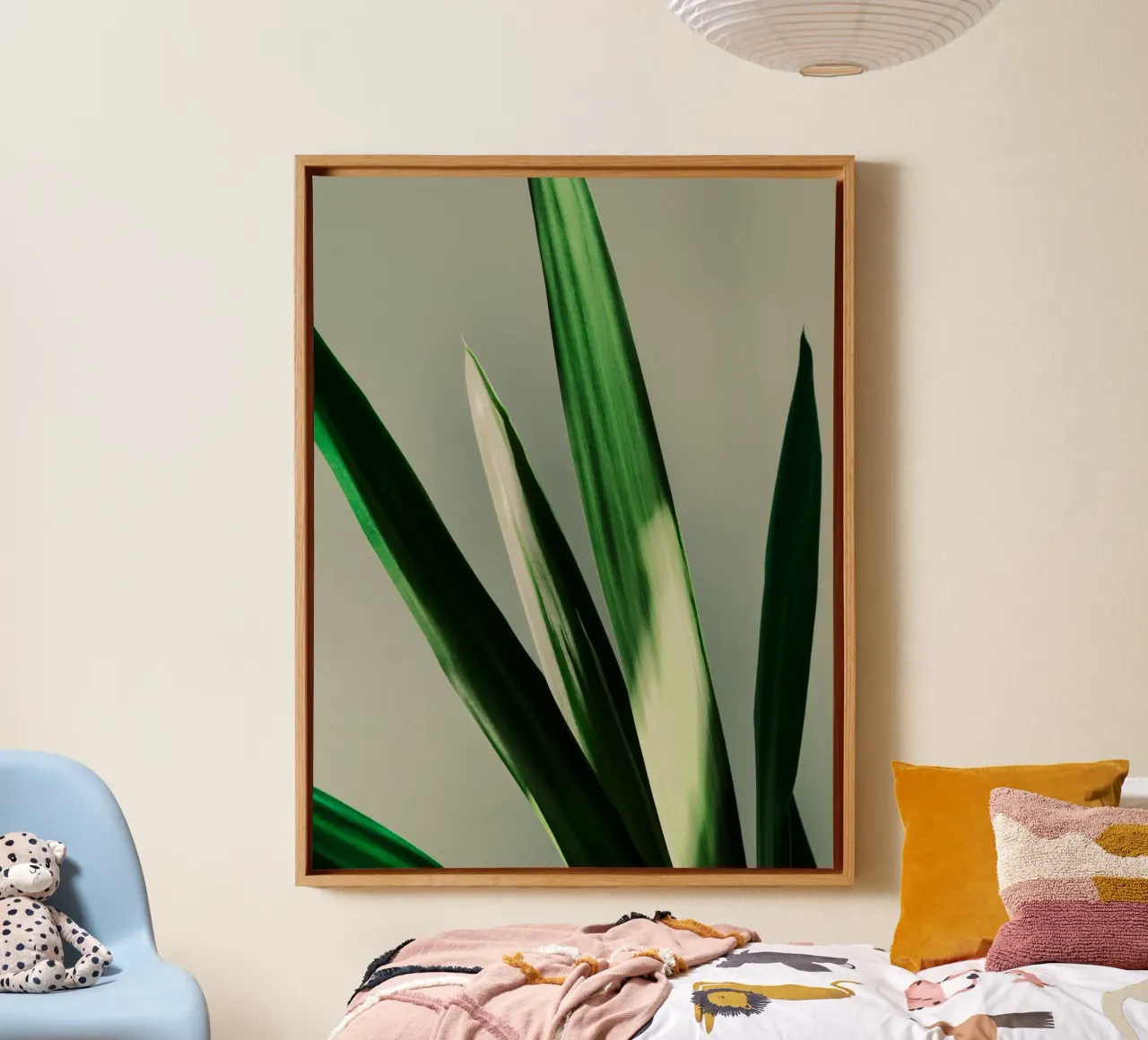 Green Leaves tela con Cornice a cassetta da Sebastian Hilgetag